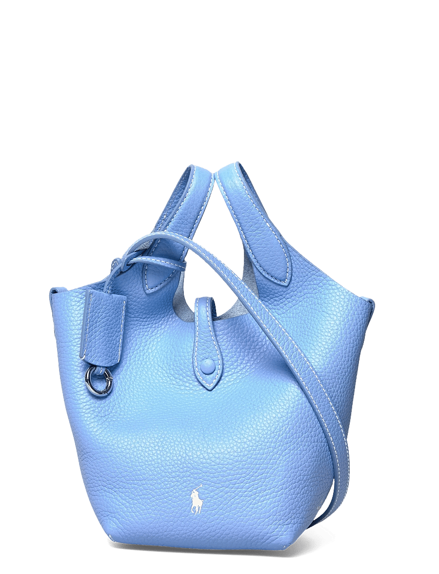 Polo Ralph Lauren - Polo Play Leather Small Tote & Crossbody - tote bags - baby blue - 0
