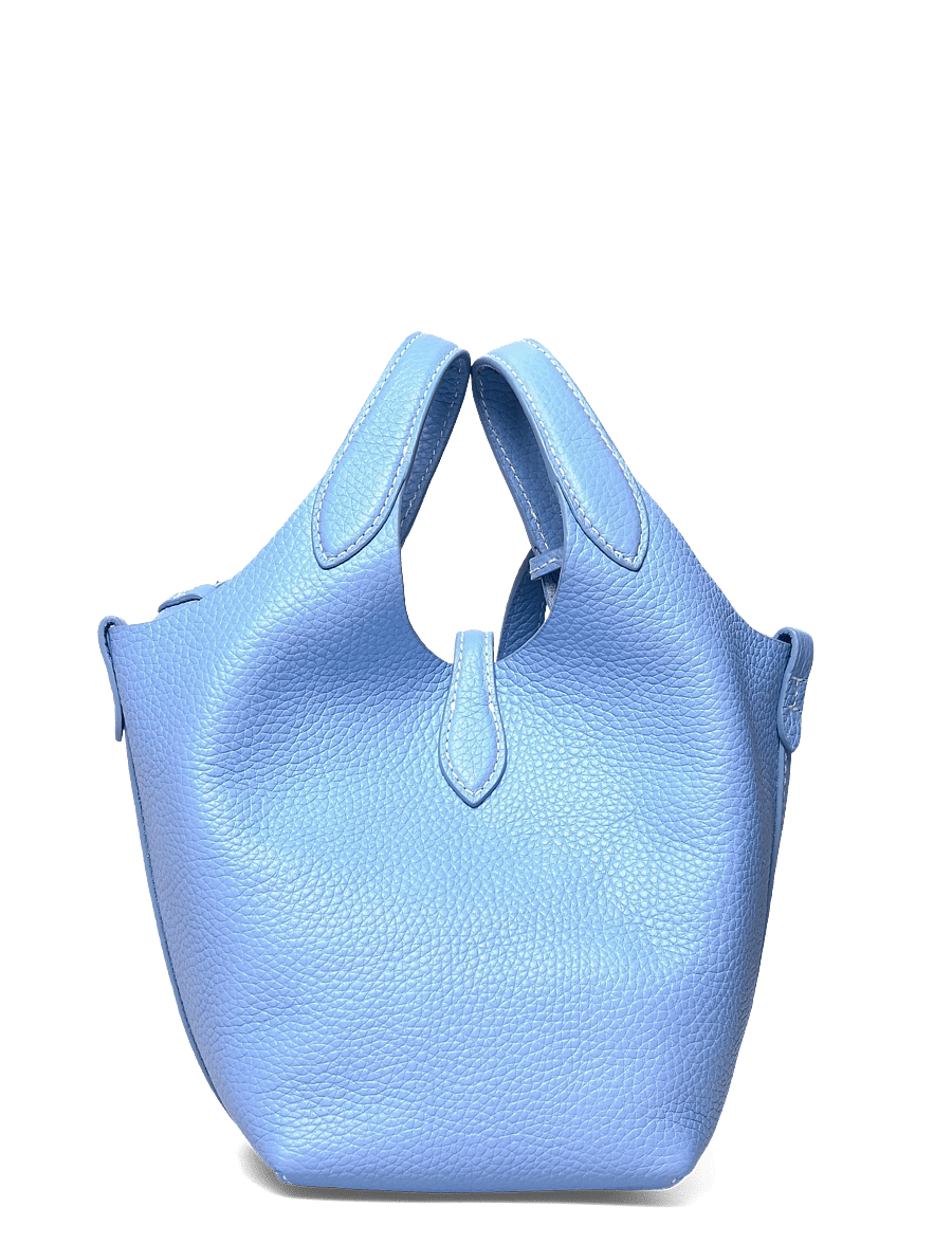 Polo Ralph Lauren - Polo Play Leather Small Tote & Crossbody - tote bags - baby blue - 1