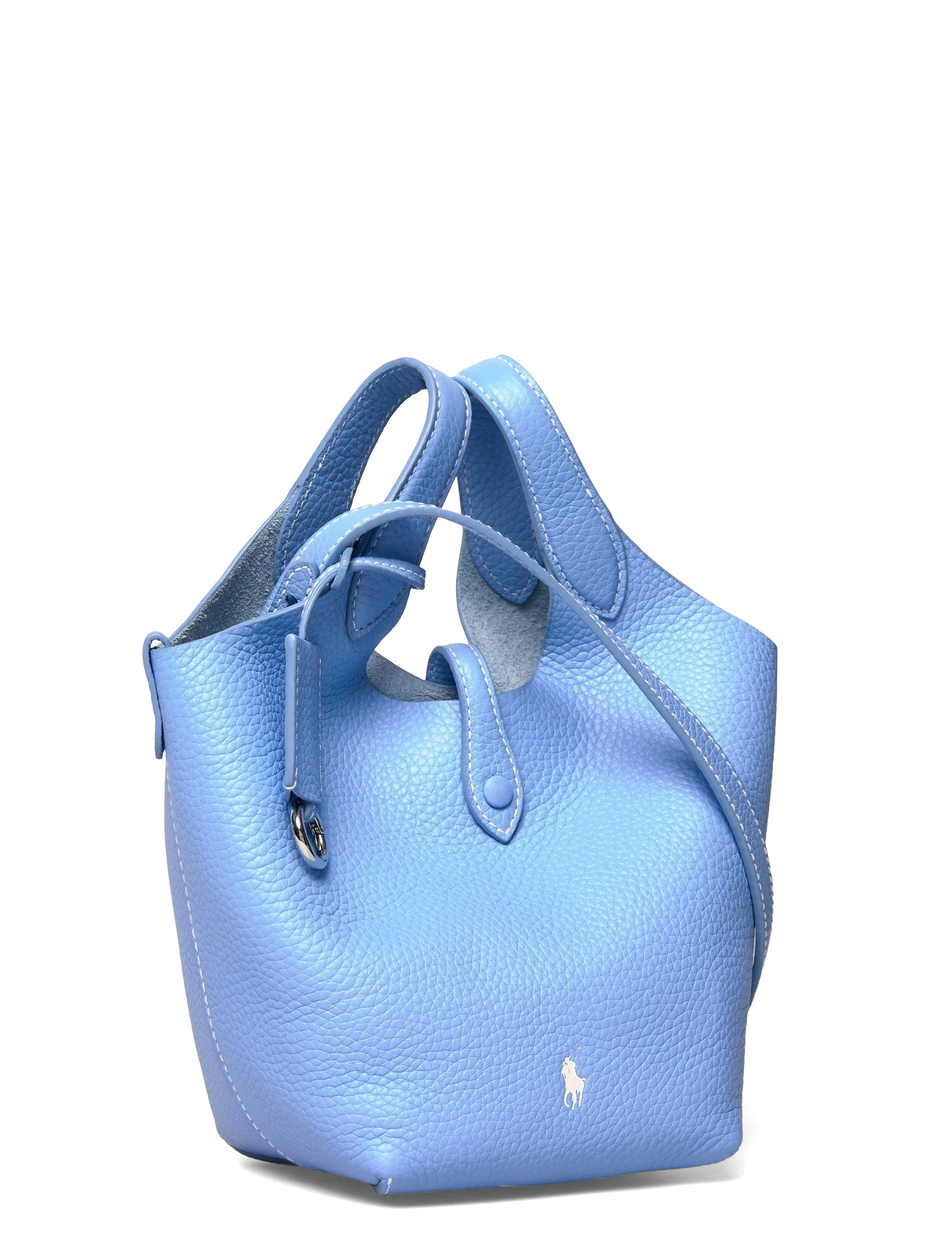 Polo Ralph Lauren - Polo Play Leather Small Tote & Crossbody - tote bags - baby blue - 2