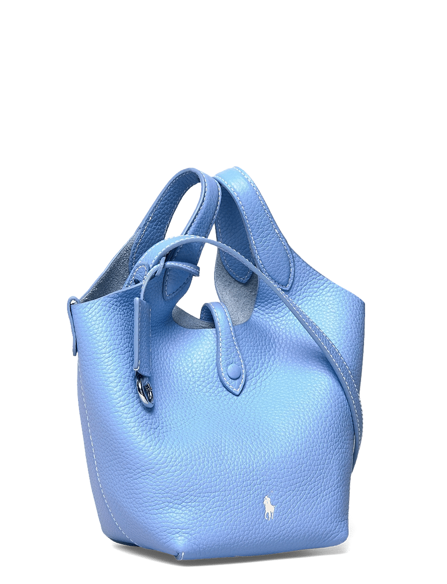 Polo Ralph Lauren - Polo Play Leather Small Tote & Crossbody - tote bags - baby blue - 2