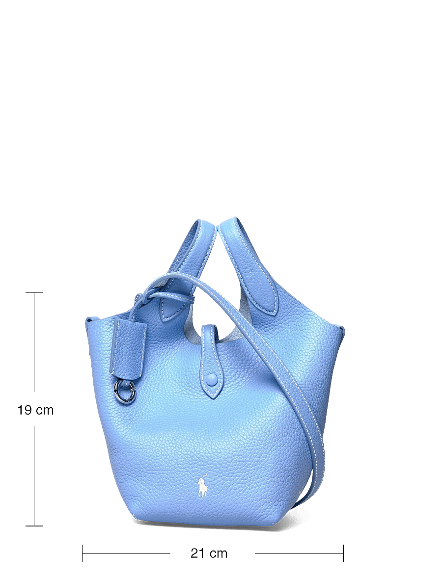 Polo Ralph Lauren - Polo Play Leather Small Tote & Crossbody - tote bags - baby blue - 3