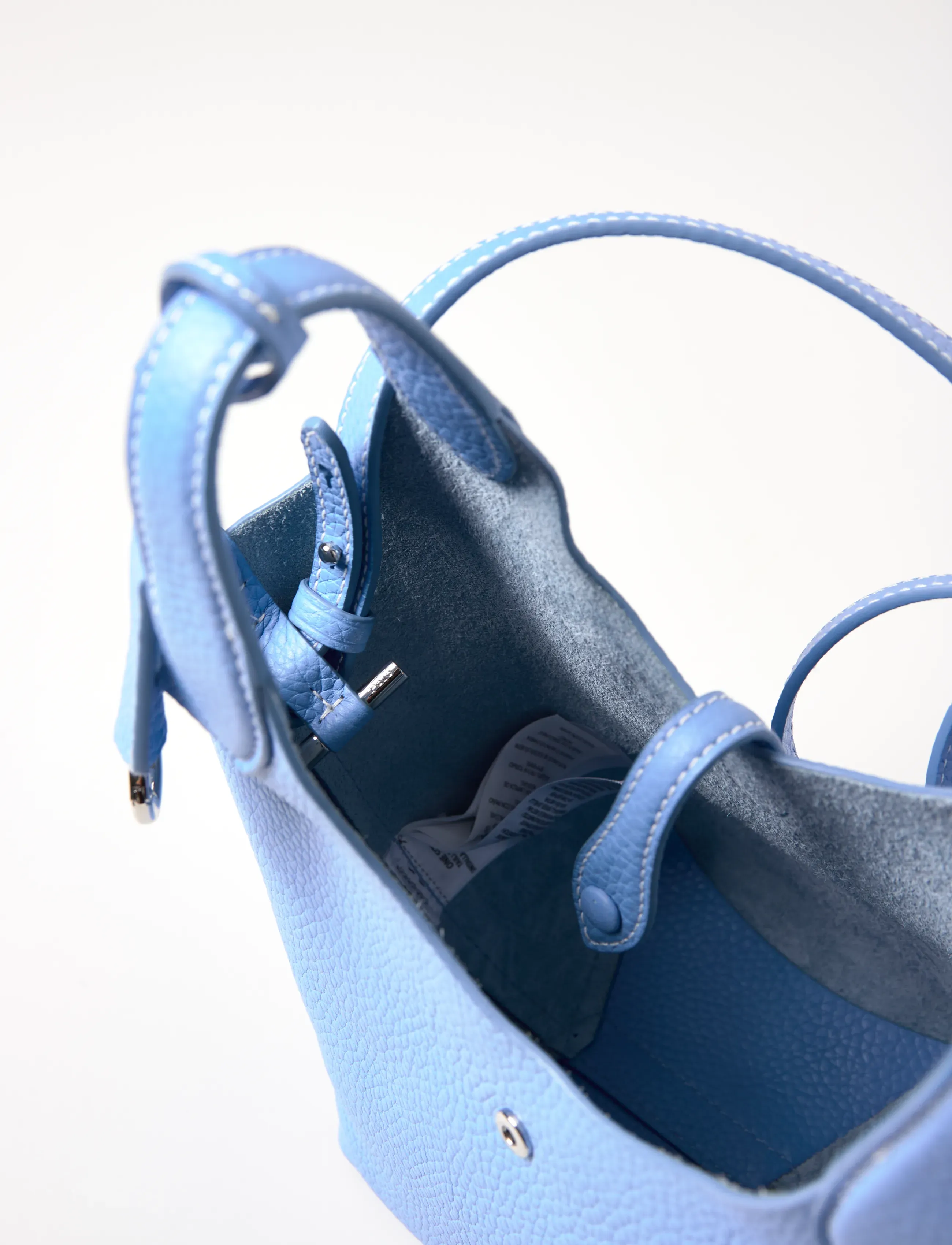 Polo Ralph Lauren - Polo Play Leather Small Tote & Crossbody - tote bags - baby blue - 5