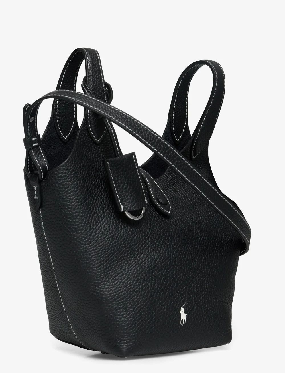 Polo Ralph Lauren - Polo Play Leather Small Tote & Crossbody - umhängetaschen - black - 2