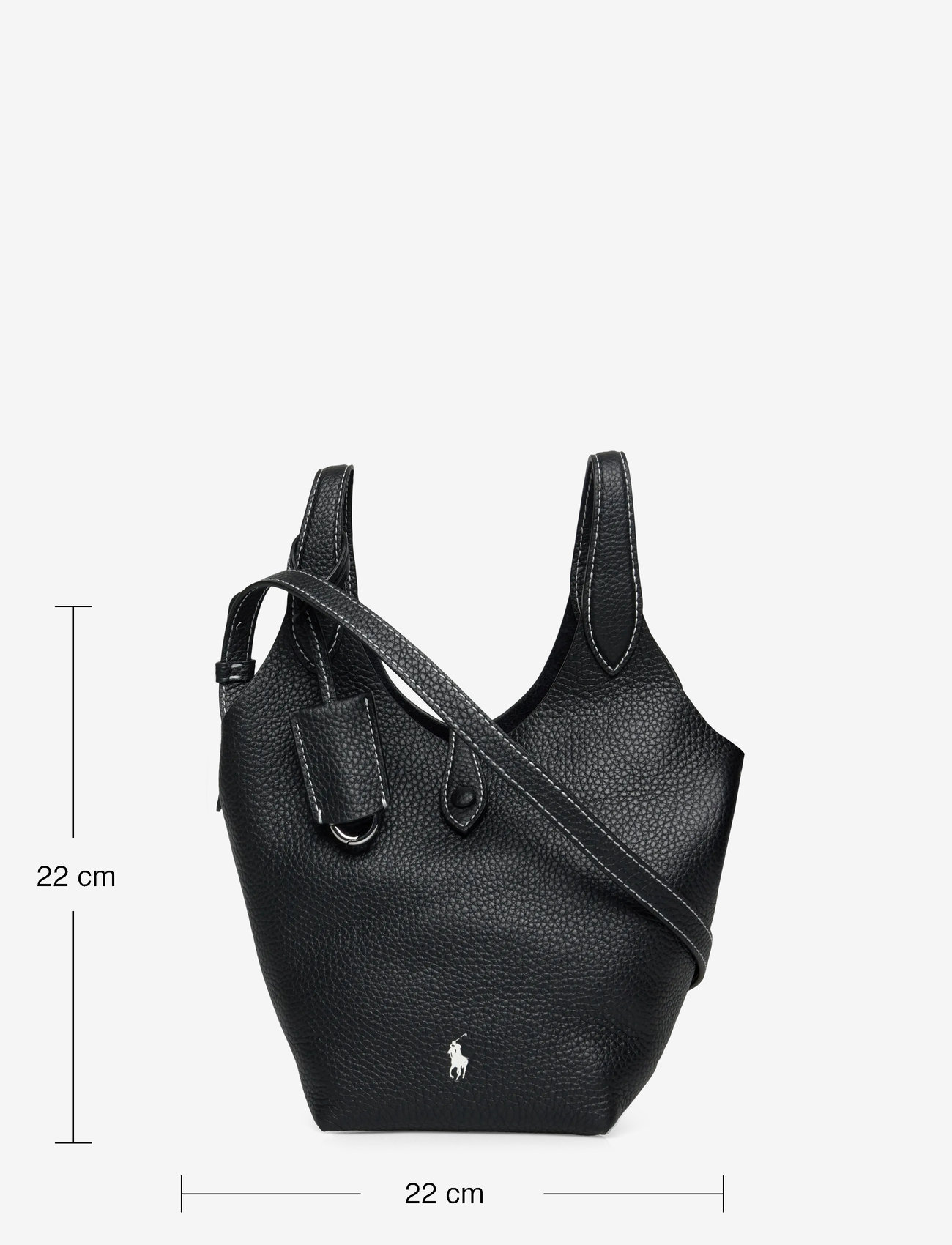 Polo Ralph Lauren - Polo Play Leather Small Tote & Crossbody - tote bags - black - 3