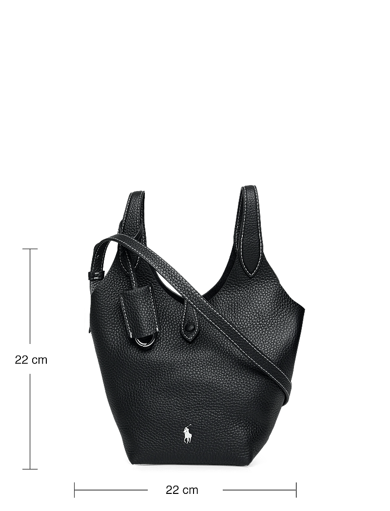 Polo Ralph Lauren - Polo Play Leather Small Tote & Crossbody - tote bags - black - 3