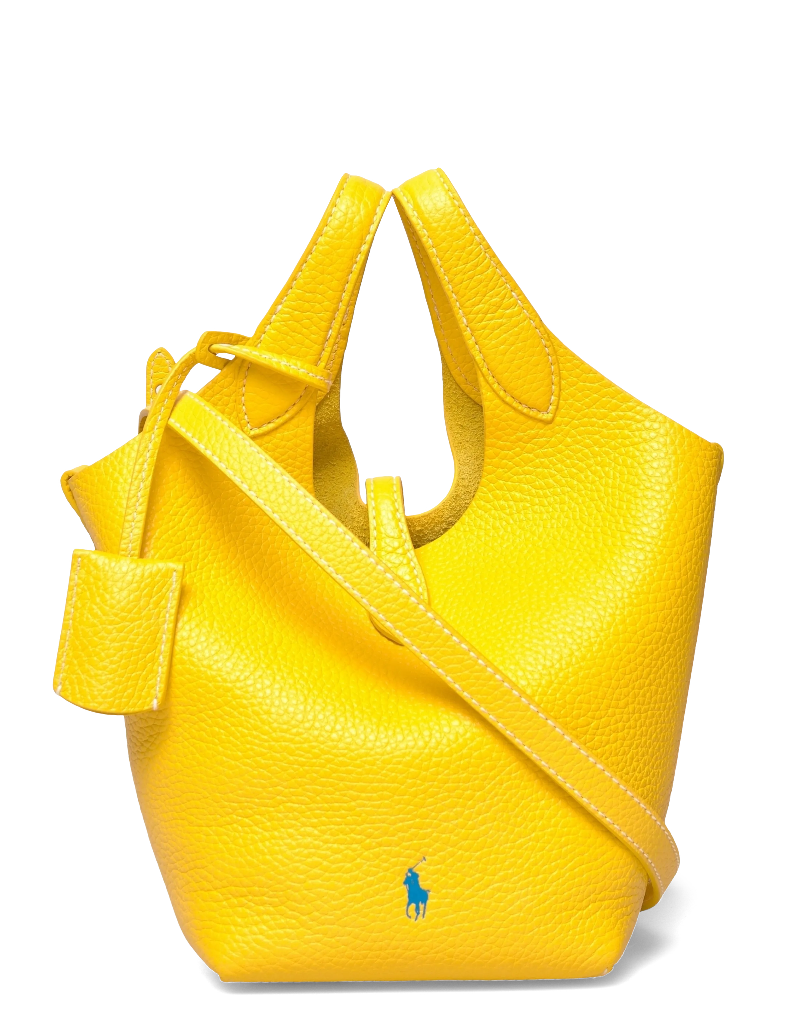 Polo Ralph Lauren Polo Play Leather Small Tote & Crossbody - Väskor - CANARY YELLOW / yellow