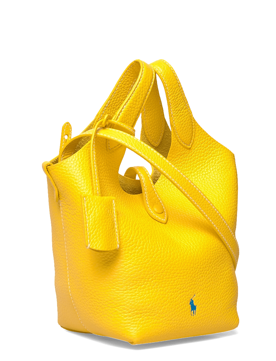 Polo Ralph Lauren - Polo Play Leather Small Tote & Crossbody - tote bags - canary yellow - 2