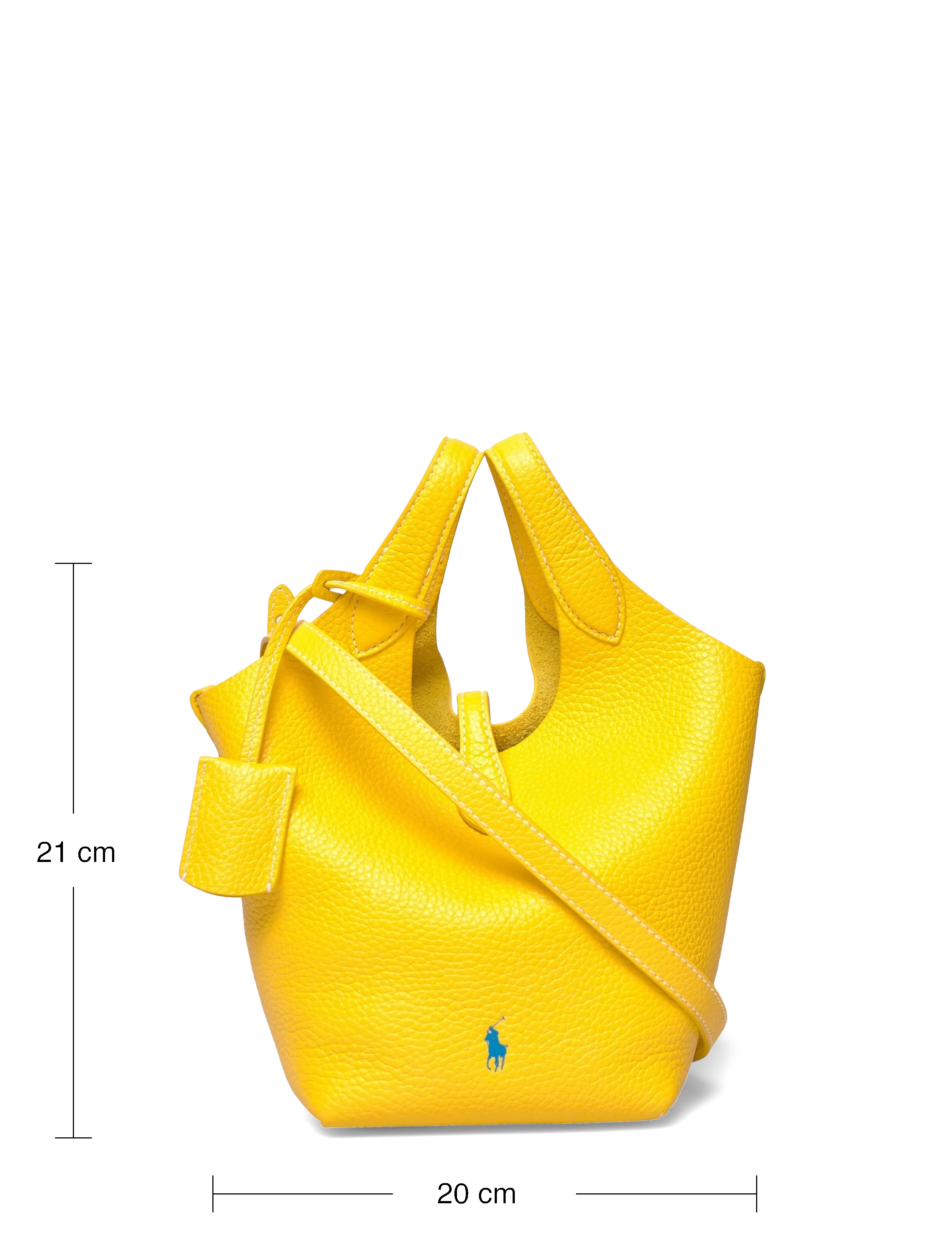 Polo Ralph Lauren - Polo Play Leather Small Tote & Crossbody - kandekotid - canary yellow - 3