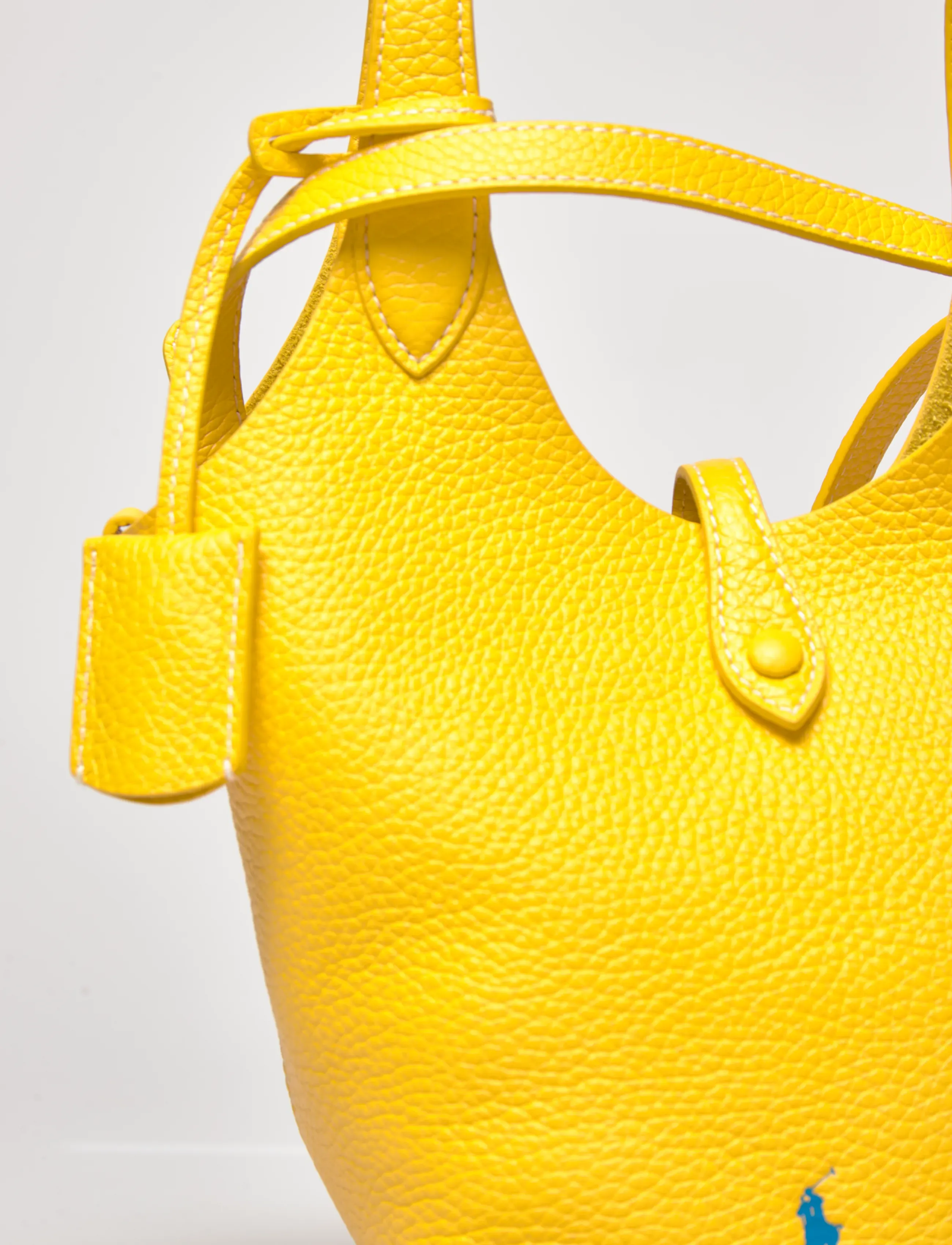 Polo Ralph Lauren - Polo Play Leather Small Tote & Crossbody - kandekotid - canary yellow - 4