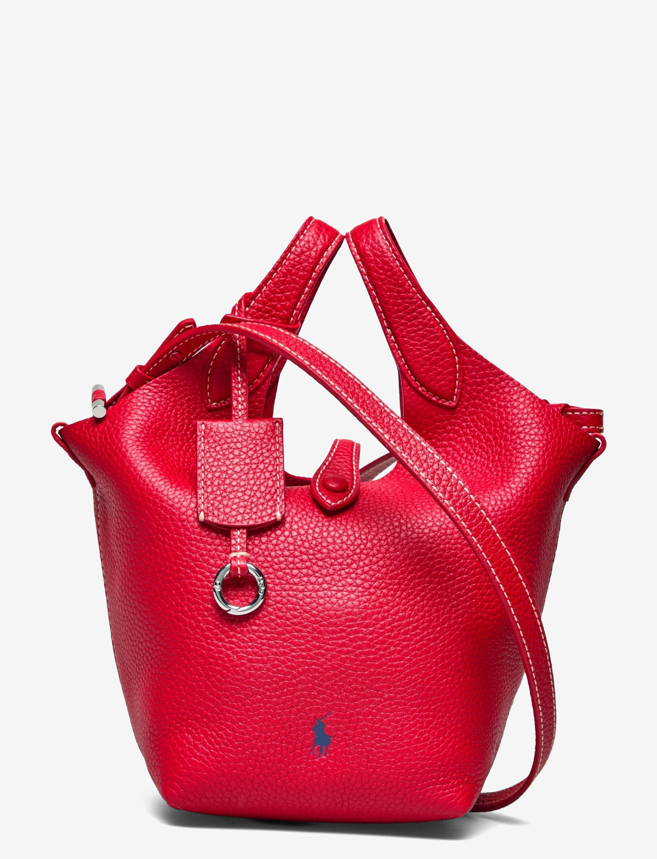 POLO RALPH LAUREN / ハンドバッグ/牛革/RED/無地/428871248016 Polo Ralph Lauren Polo Play Leather Small Tote & Crossbody