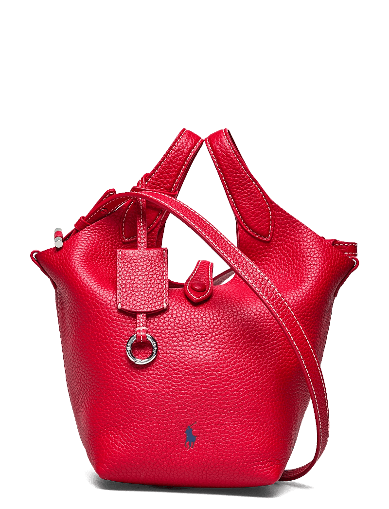 Polo Ralph Lauren - Polo Play Leather Small Tote & Crossbody - tote bags - cherry - 0