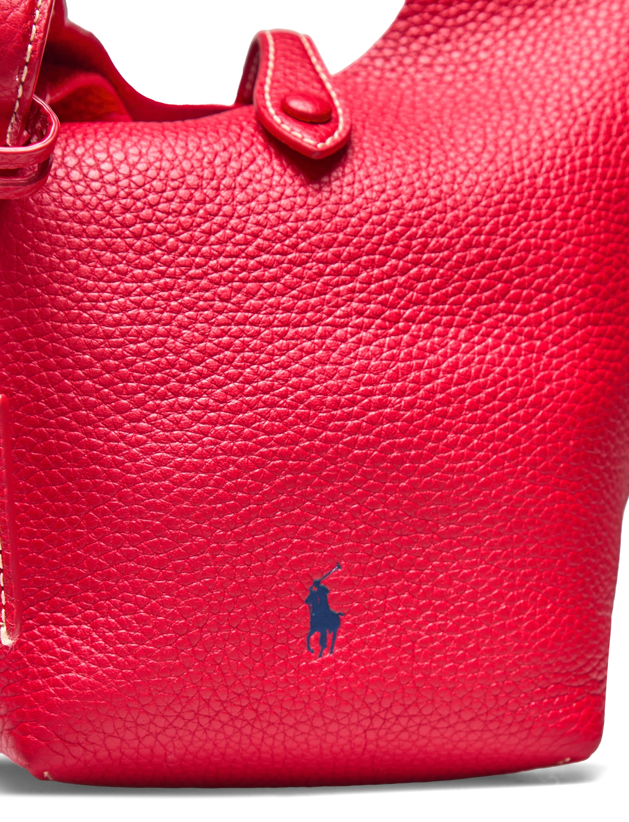Polo Ralph Lauren - Polo Play Leather Small Tote & Crossbody - sacs en toile - cherry - 3