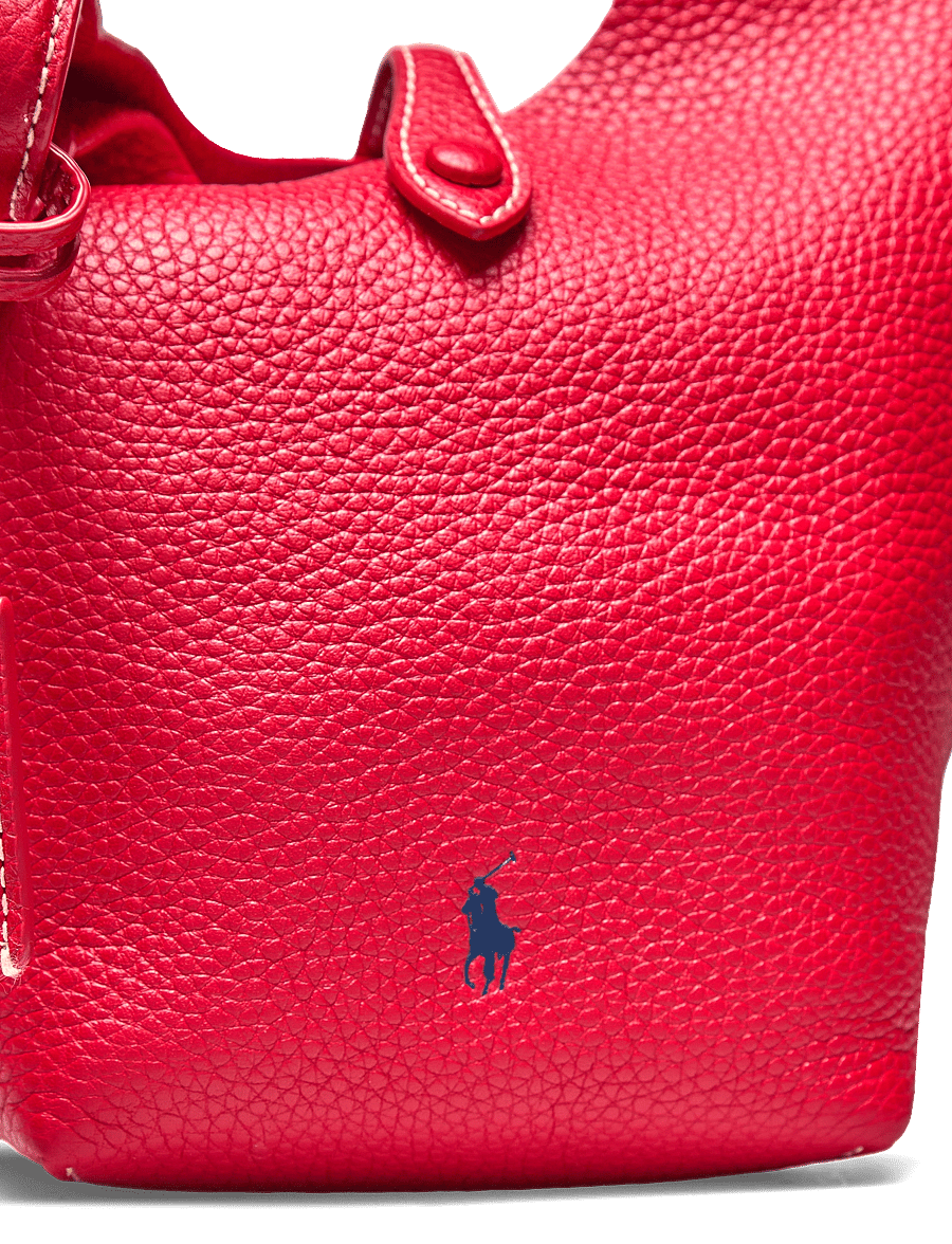 Polo Ralph Lauren - Polo Play Leather Small Tote & Crossbody - sacs en toile - cherry - 3
