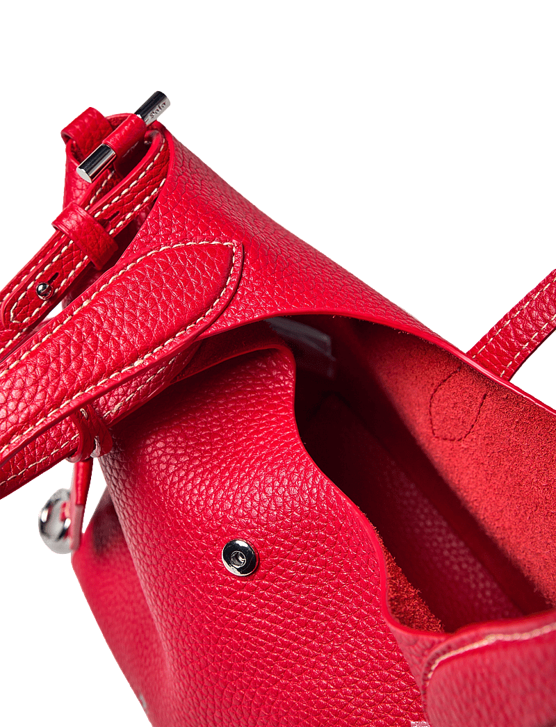 Polo Ralph Lauren - Polo Play Leather Small Tote & Crossbody - tote bags - cherry - 4