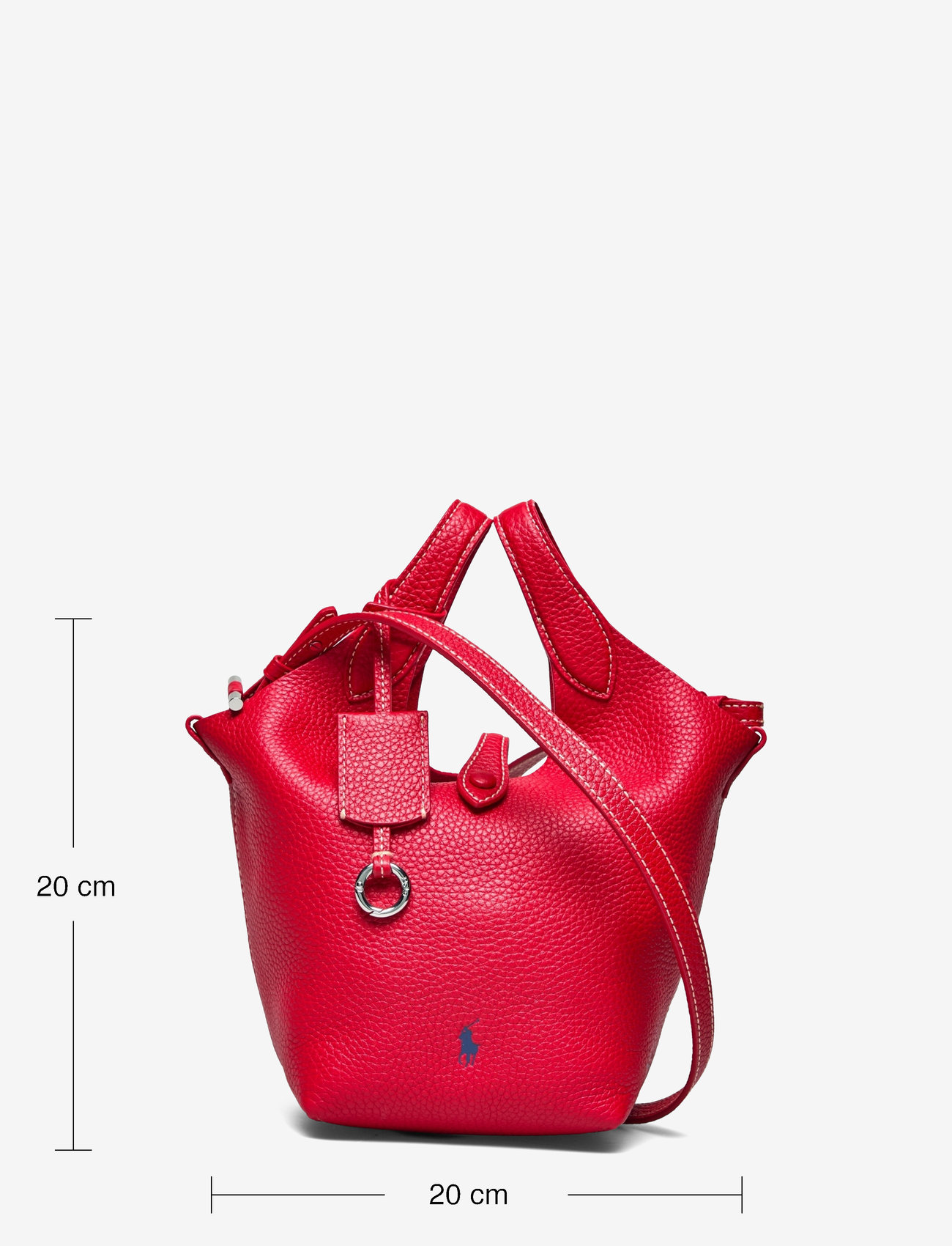 Polo Ralph Lauren - Polo Play Leather Small Tote & Crossbody - tote-stiilis kotid - cherry - 5