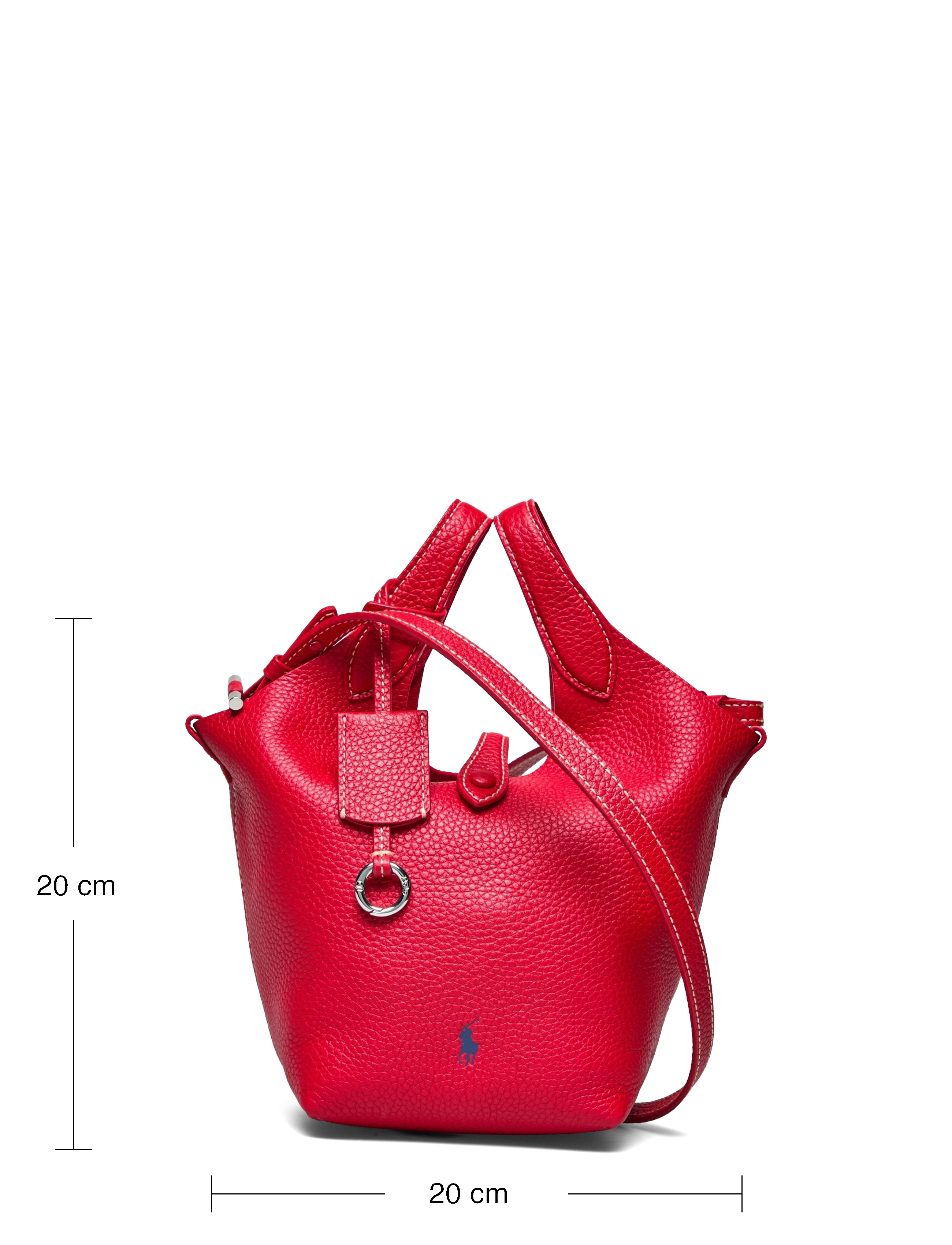 Polo Ralph Lauren - Polo Play Leather Small Tote & Crossbody - tote bags - cherry - 5