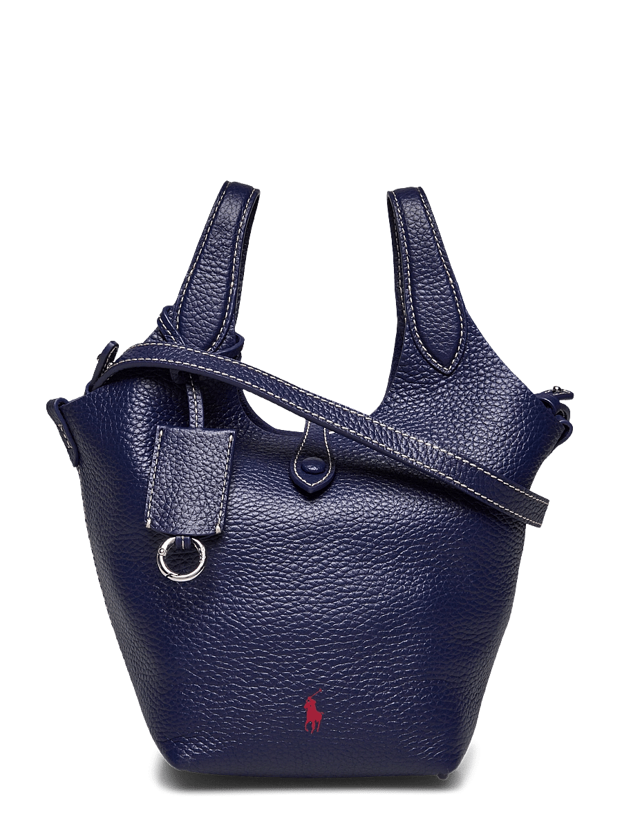 Polo Ralph Lauren - Polo Play Leather Small Tote & Crossbody - tote bags - ink - 0