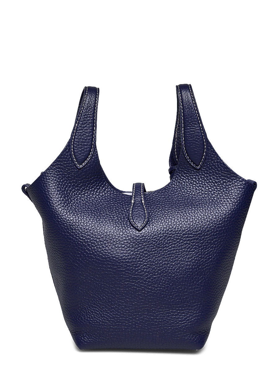 Polo Ralph Lauren - Polo Play Leather Small Tote & Crossbody - tote bags - ink - 1