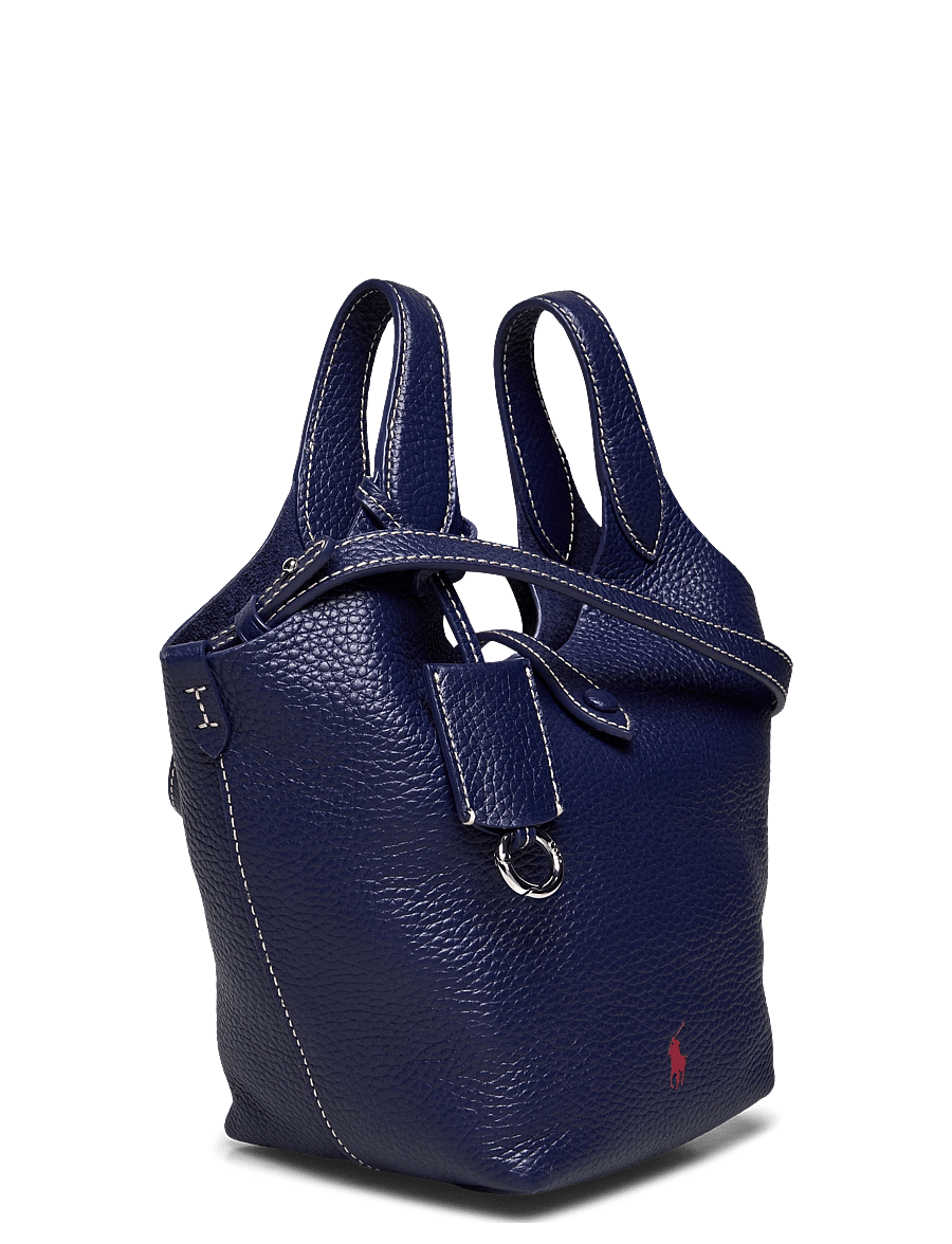 Polo Ralph Lauren - Polo Play Leather Small Tote & Crossbody - tote bags - ink - 2
