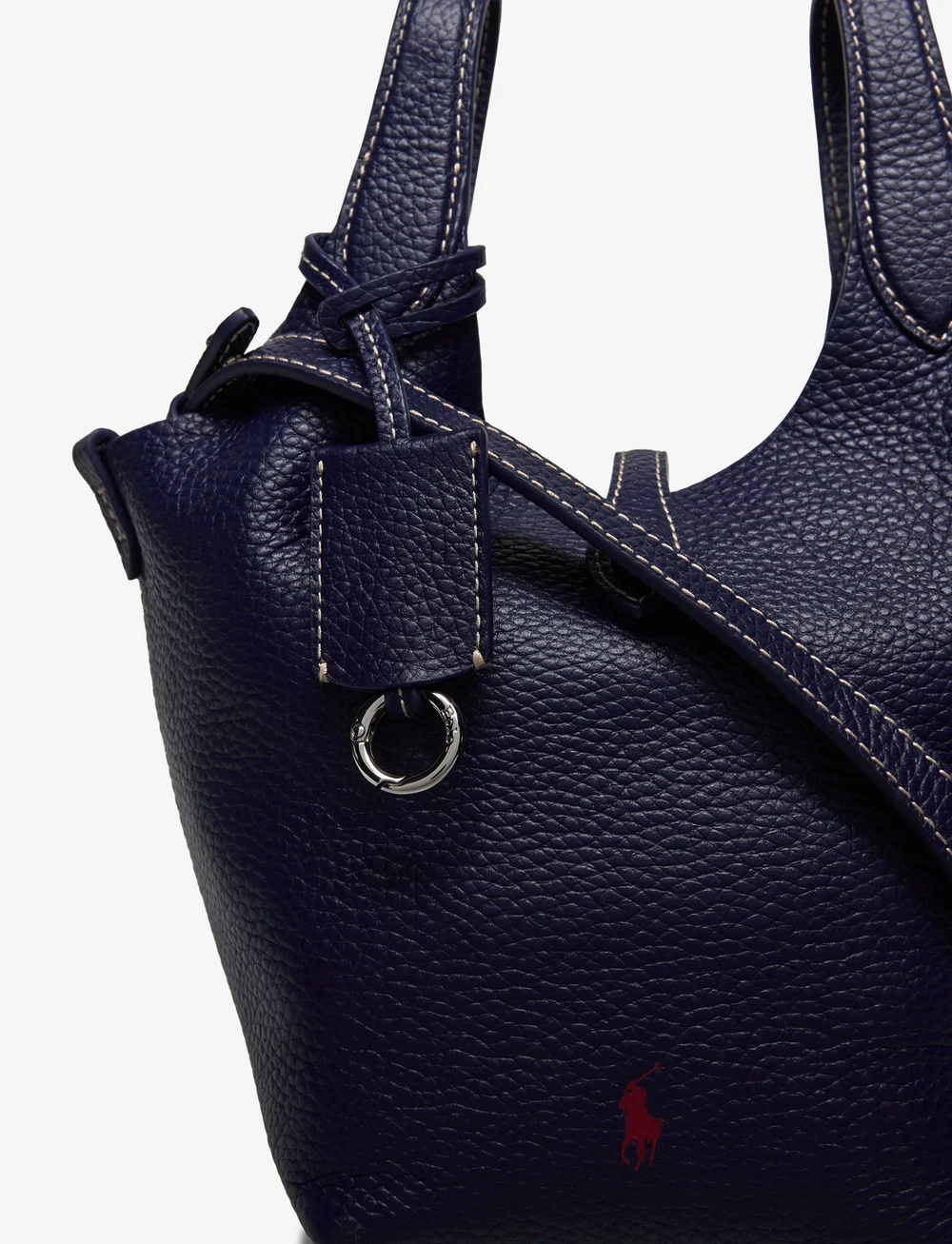 Polo Ralph Lauren - Polo Play Leather Small Tote & Crossbody - crossbody bags - ink - 3