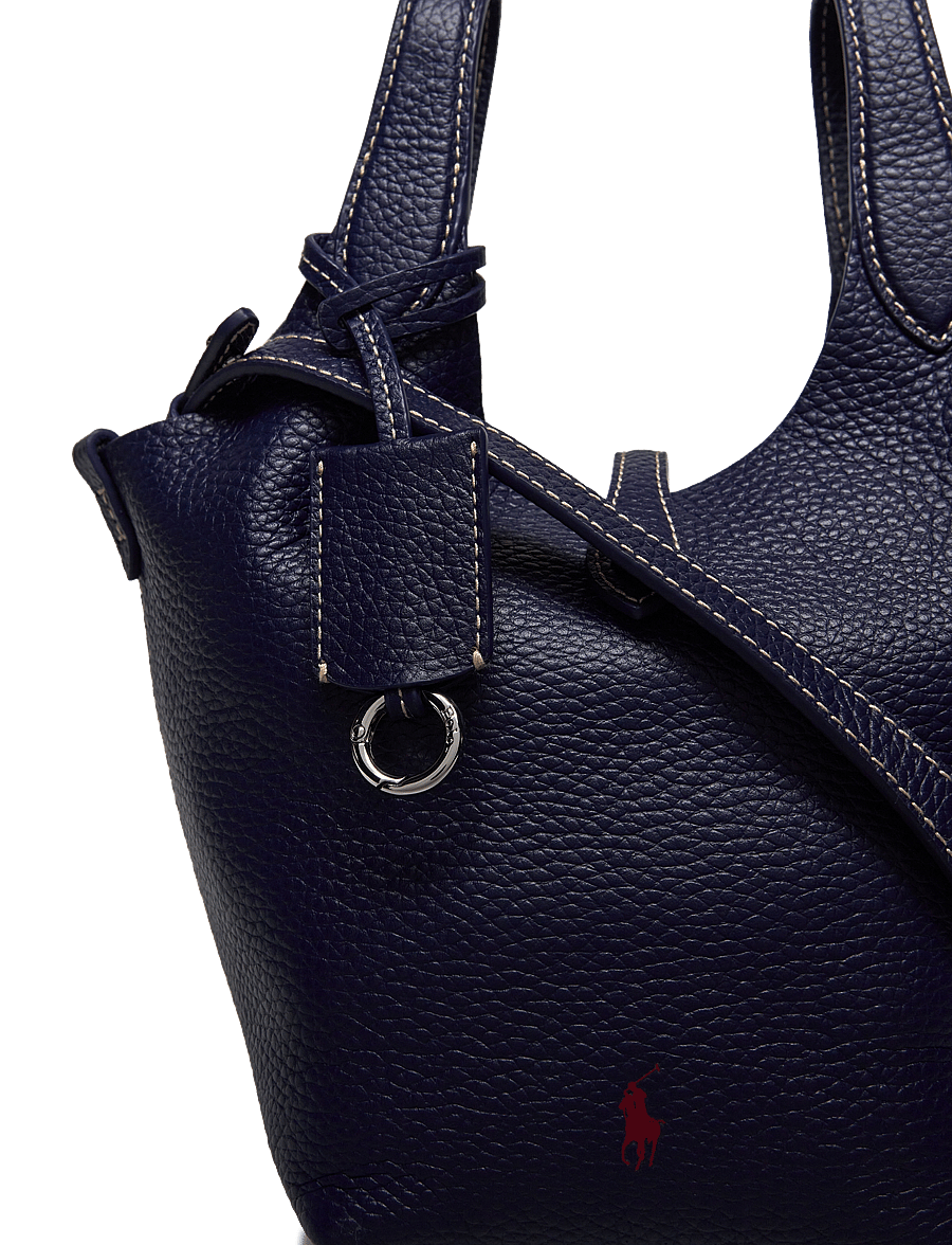 Polo Ralph Lauren - Polo Play Leather Small Tote & Crossbody - tote bags - ink - 3