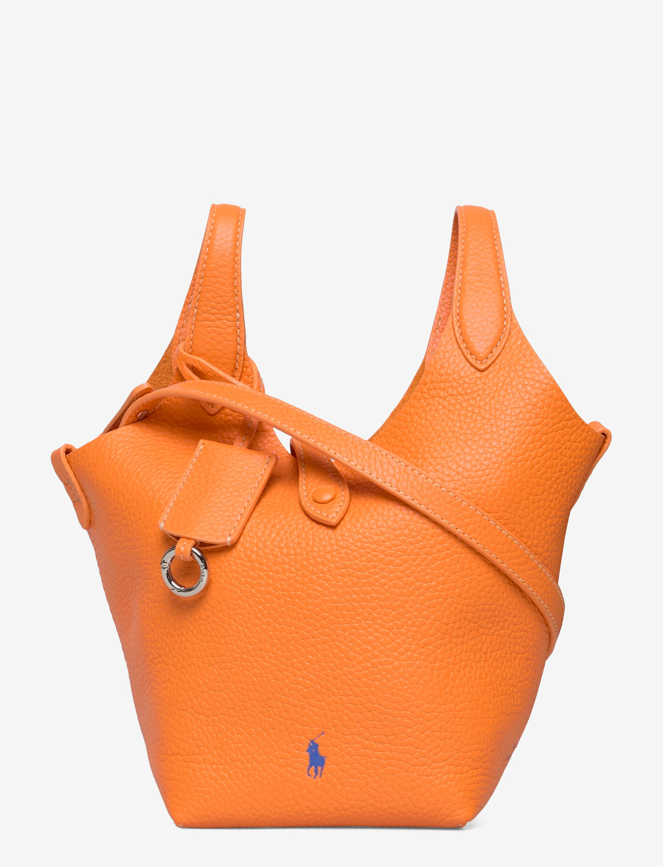 Polo Ralph Lauren - Polo Play Leather Small Tote & Crossbody - tote bags - orange peel - 0