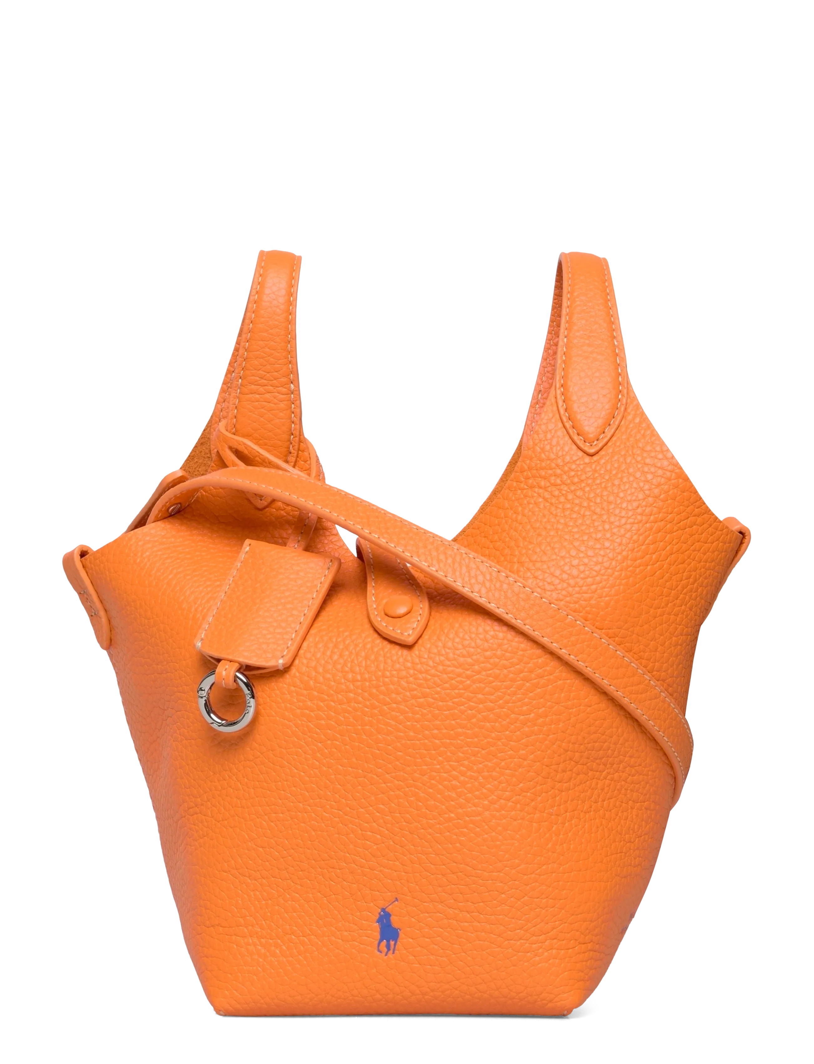 Polo Play Leather Small Tote & Crossbody - ORANGE PEEL
