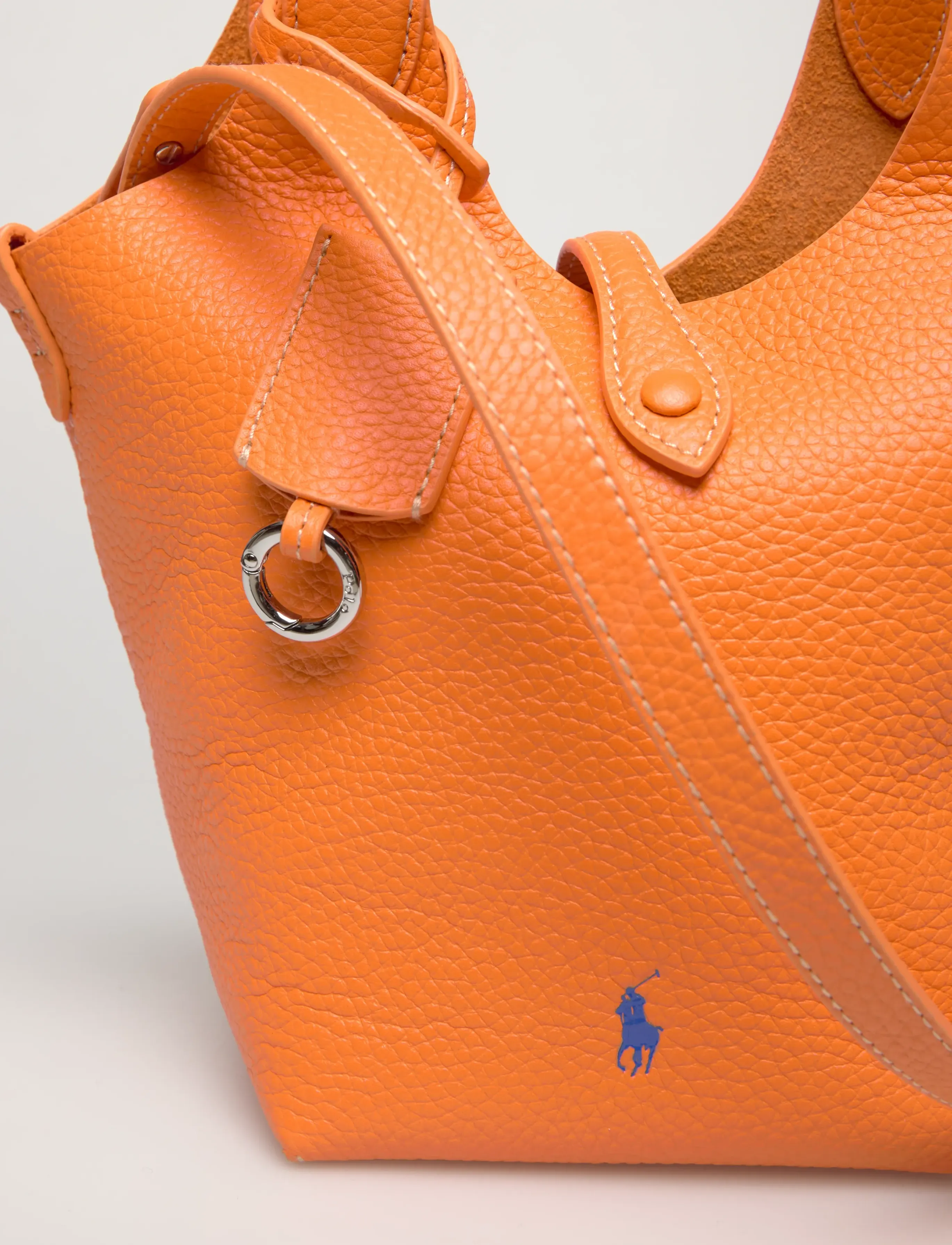 Polo Ralph Lauren - Polo Play Leather Small Tote & Crossbody - tote bags - orange peel - 4