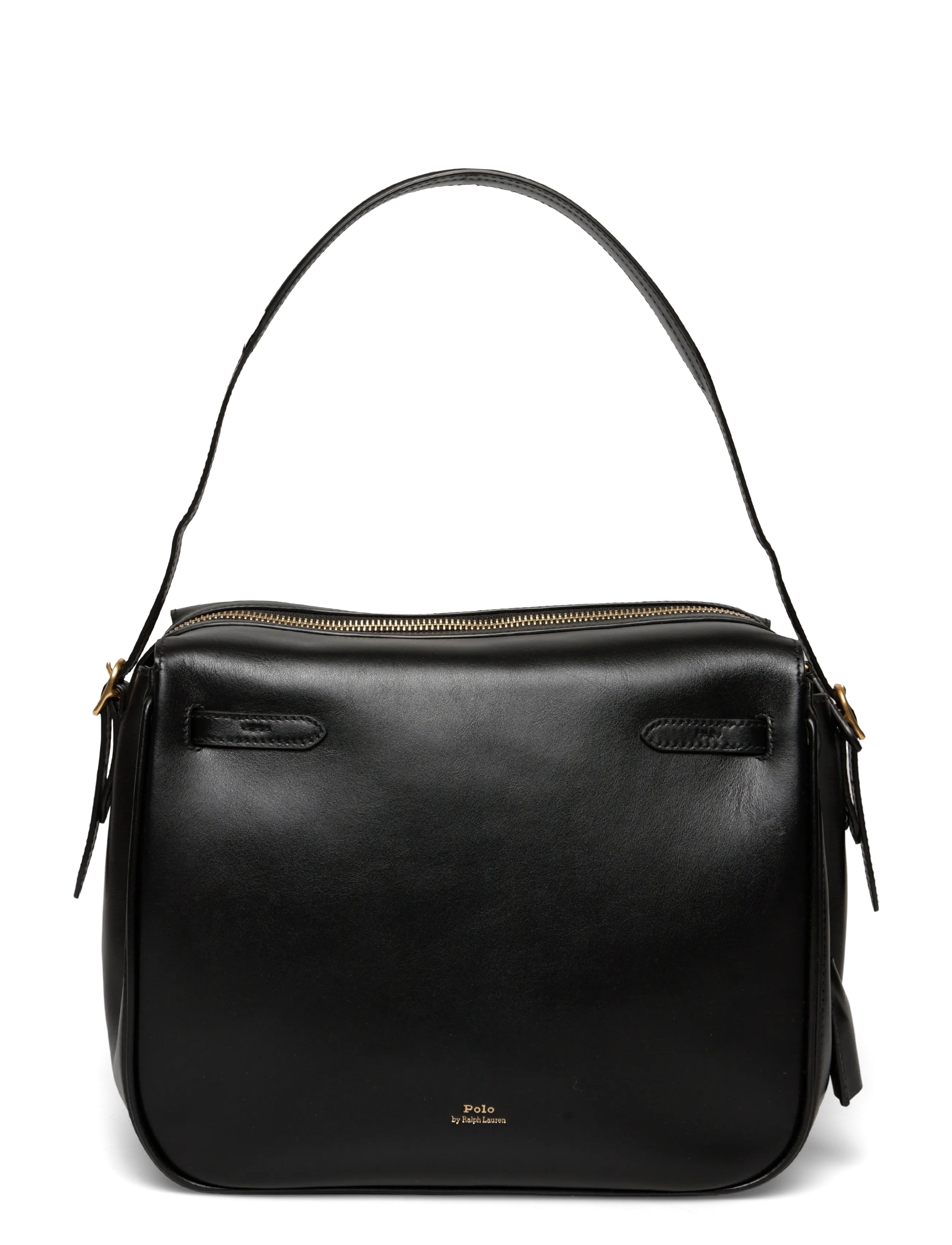 Polo Ralph Lauren Polo ID Leather Satchel - Henkeltaschen - BLACK / black