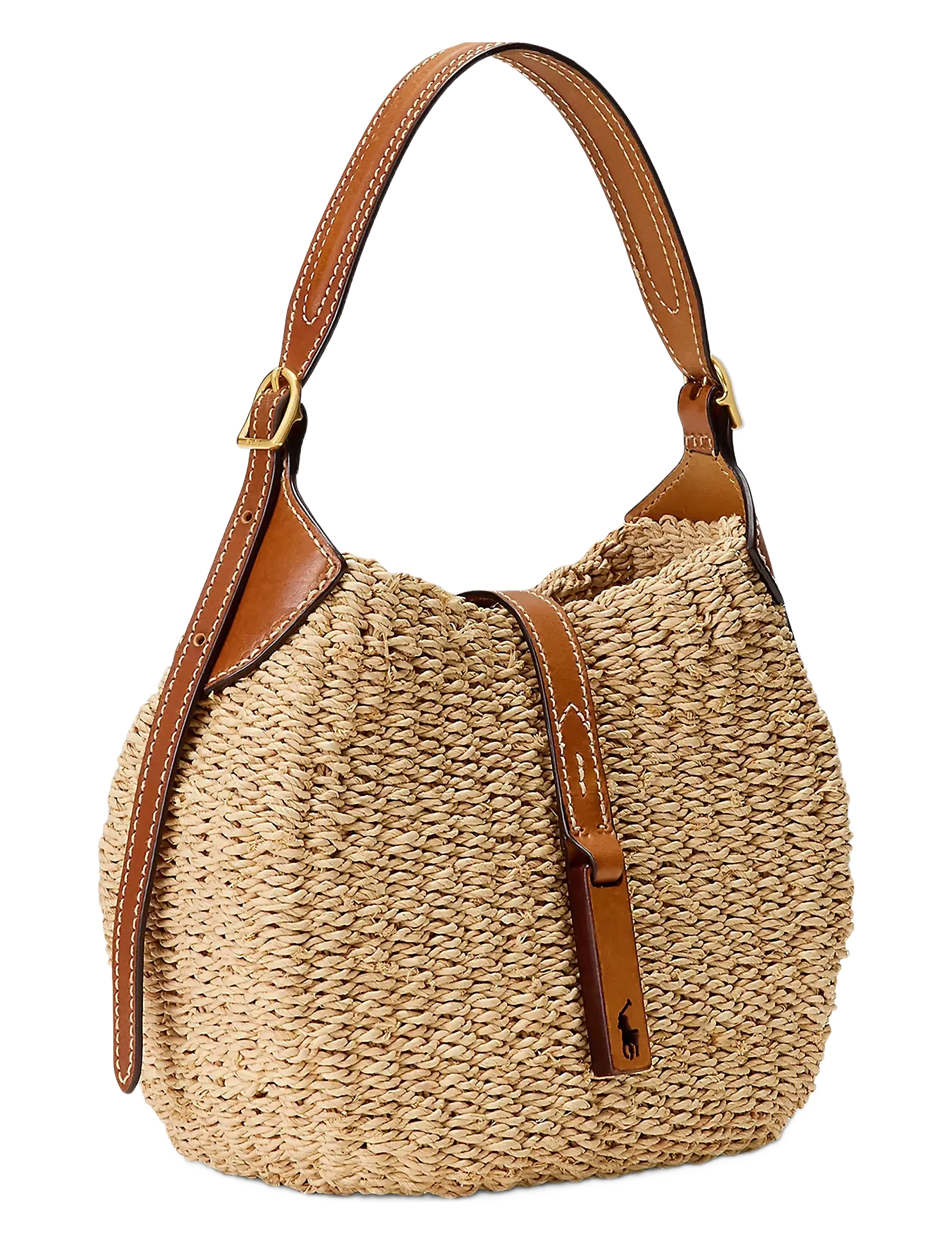 Polo Ralph Lauren - TWISTED RAFFIA-P ID SM SH S-SBA-SMA - natural/cuoio - 2