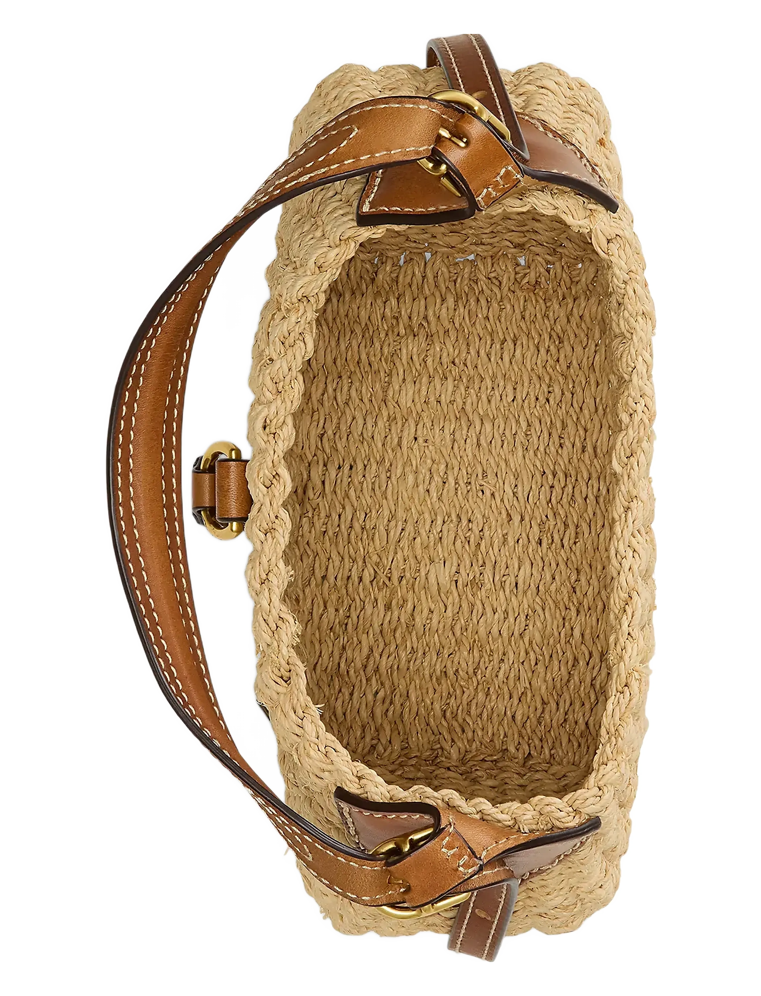 Polo Ralph Lauren - TWISTED RAFFIA-P ID SM SH S-SBA-SMA - natural/cuoio - 4