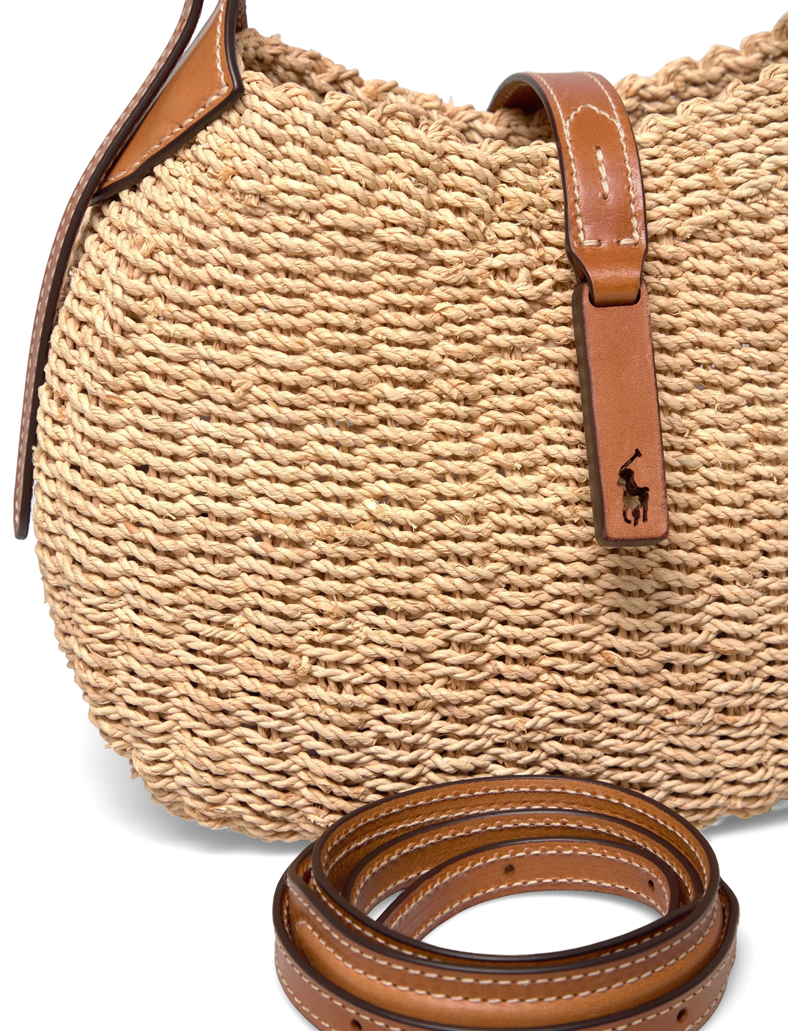 Polo Ralph Lauren - TWISTED RAFFIA-P ID SM SH S-SBA-SMA - natural/cuoio - 5