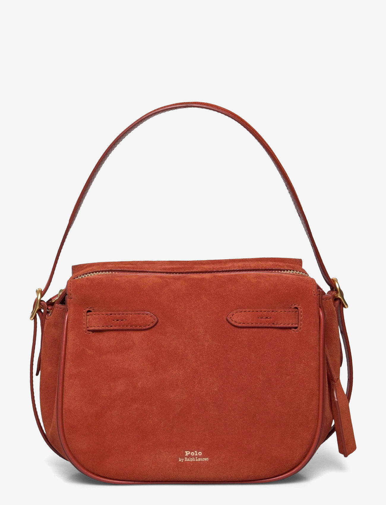 Polo Ralph Lauren - Polo ID Suede Mini Satchel - henkeltaschen - auburn - 0