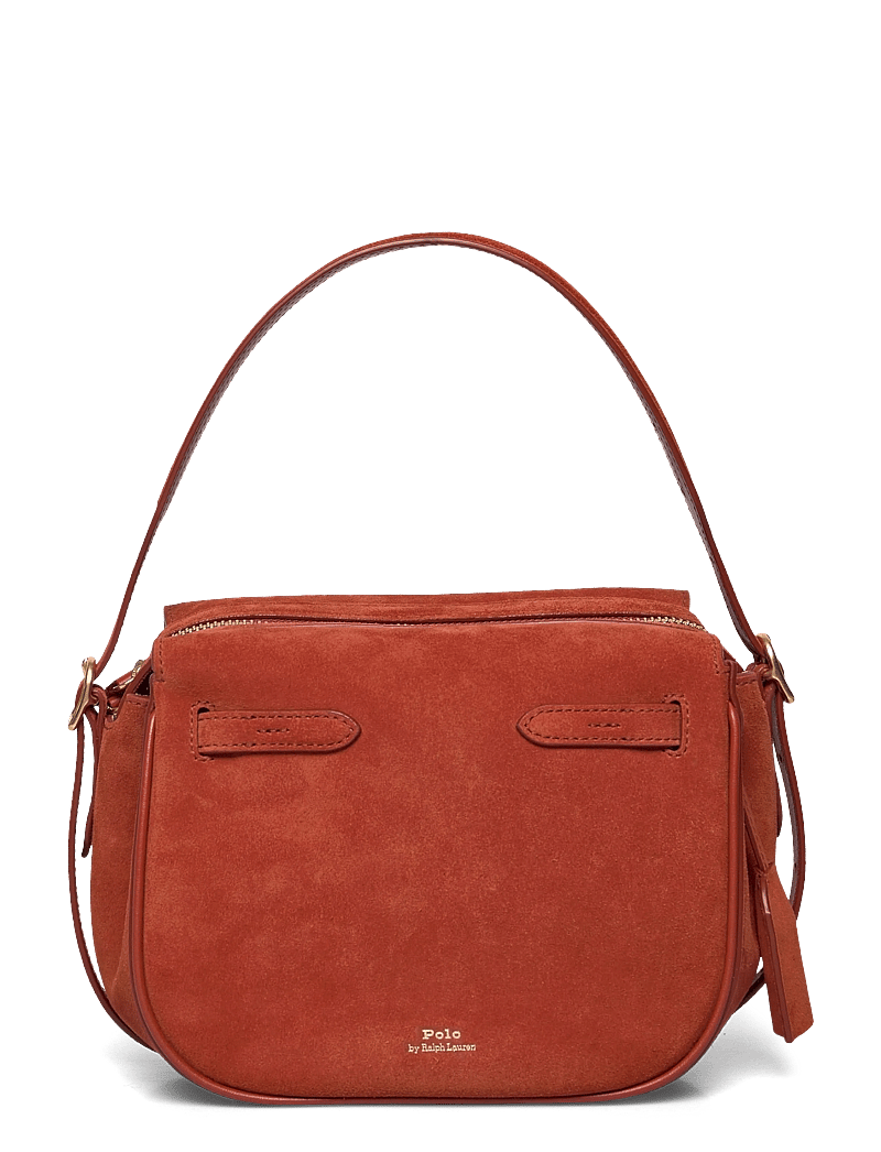 Polo Ralph Lauren - Polo ID Suede Mini Satchel - henkeltaschen - auburn - 0