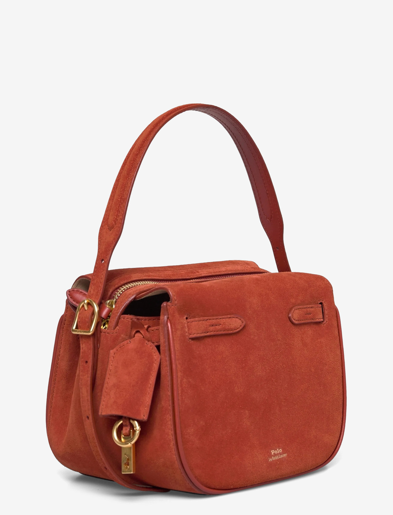 Polo Ralph Lauren - Polo ID Suede Mini Satchel - henkeltaschen - auburn - 2