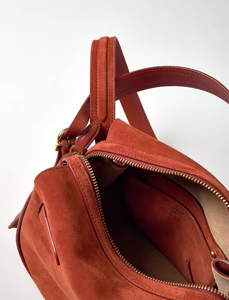 Polo Ralph Lauren - Polo ID Suede Mini Satchel - henkeltaschen - auburn - 5