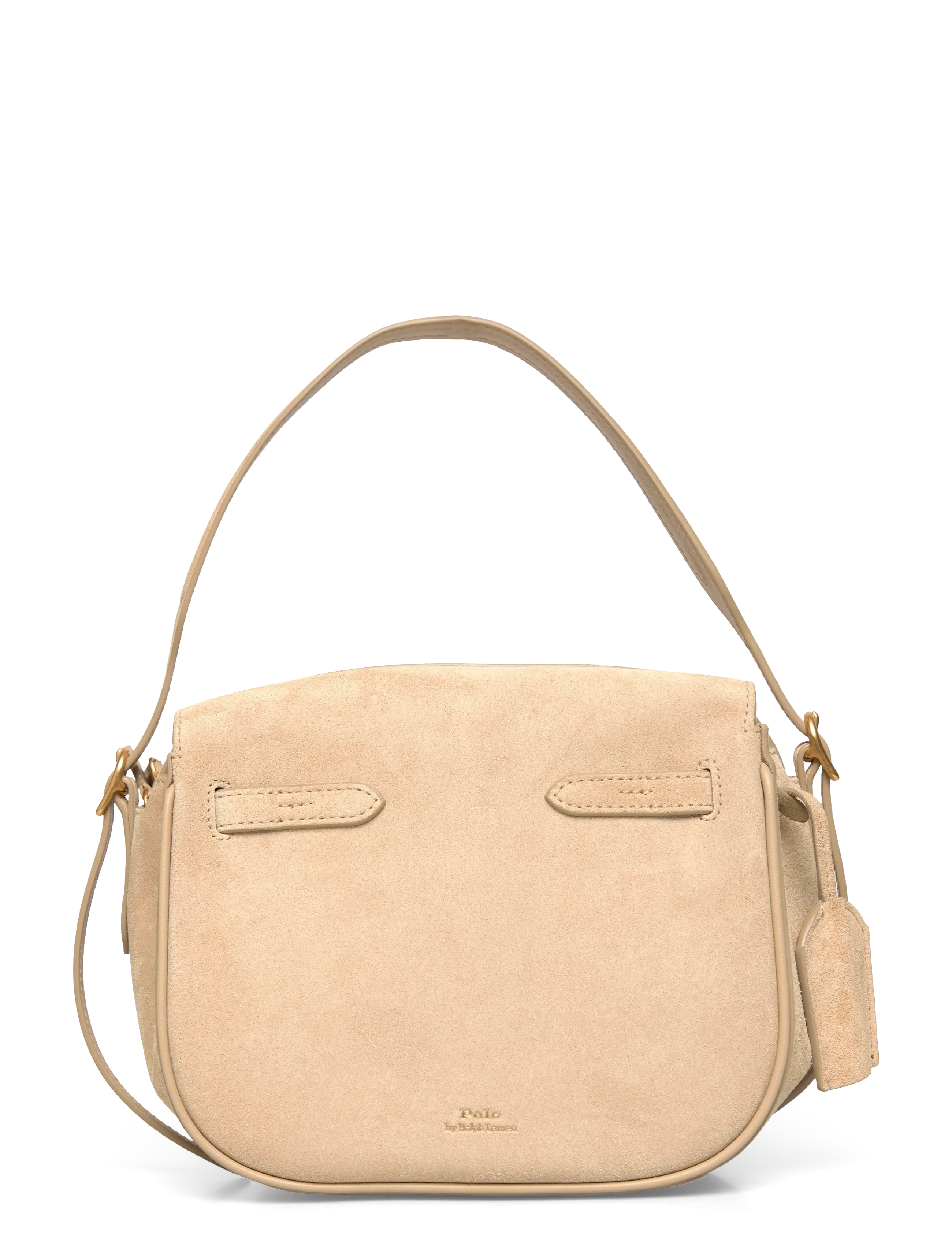 Polo Ralph Lauren Polo ID Suede Mini Satchel - Handväskor - CASHEW / beige