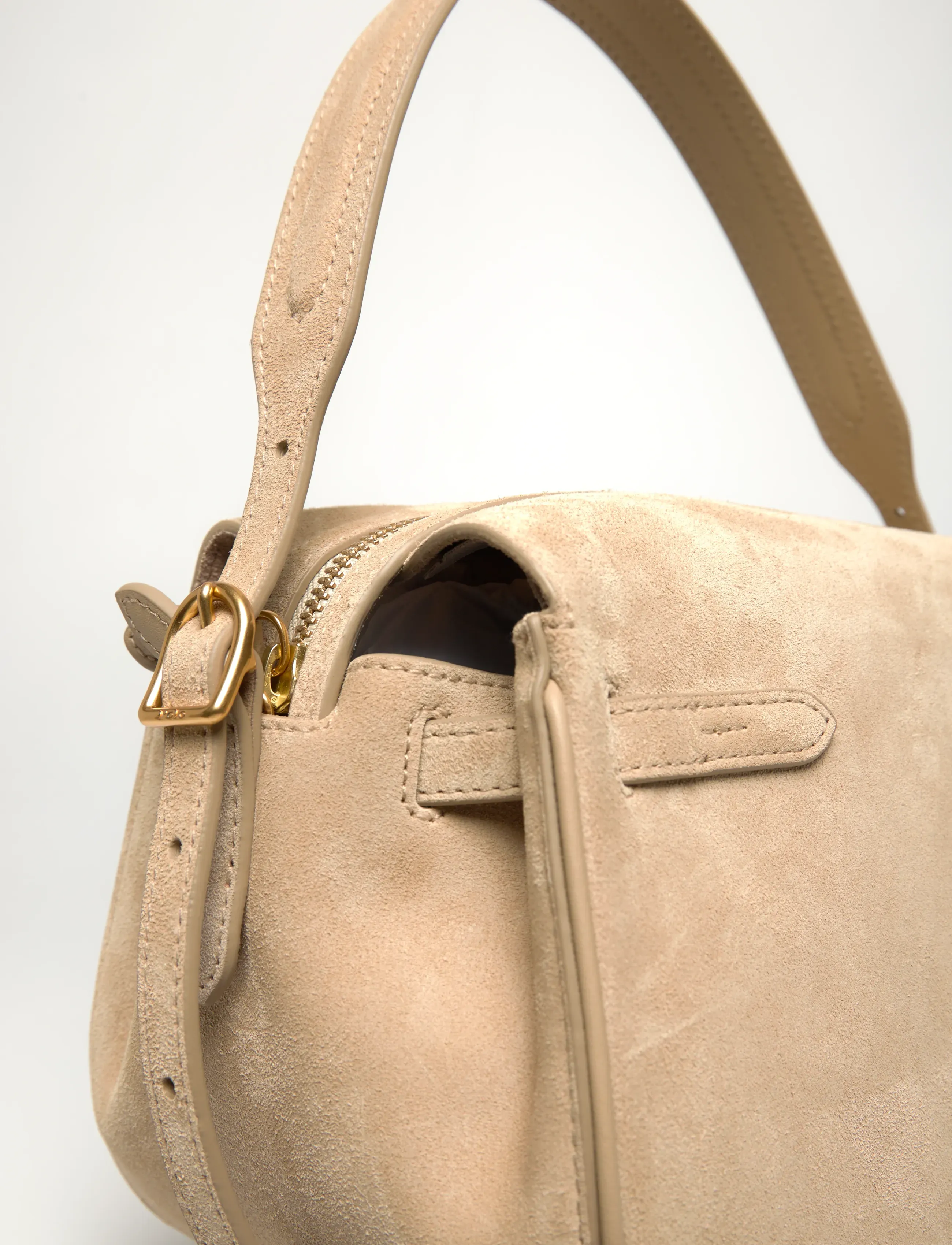 Polo Ralph Lauren - SUEDE/LEATHER-P ID SM STH-STL-SMA - top handle tasker - cashew - 3