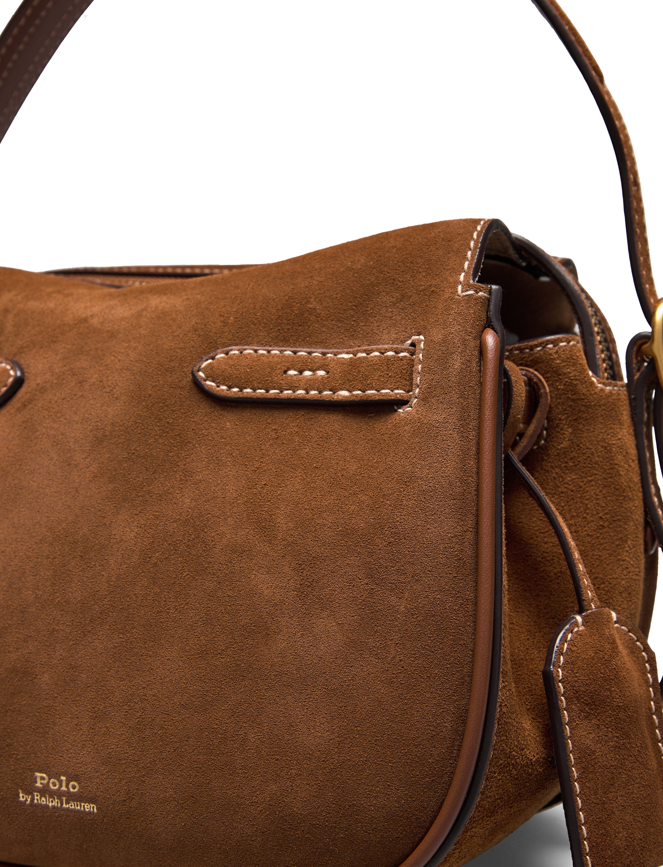 Polo Ralph Lauren - SUEDE/LEATHER-P ID SM STH-STL-SMA - sacs a main - cinnamon/cuoio - 3