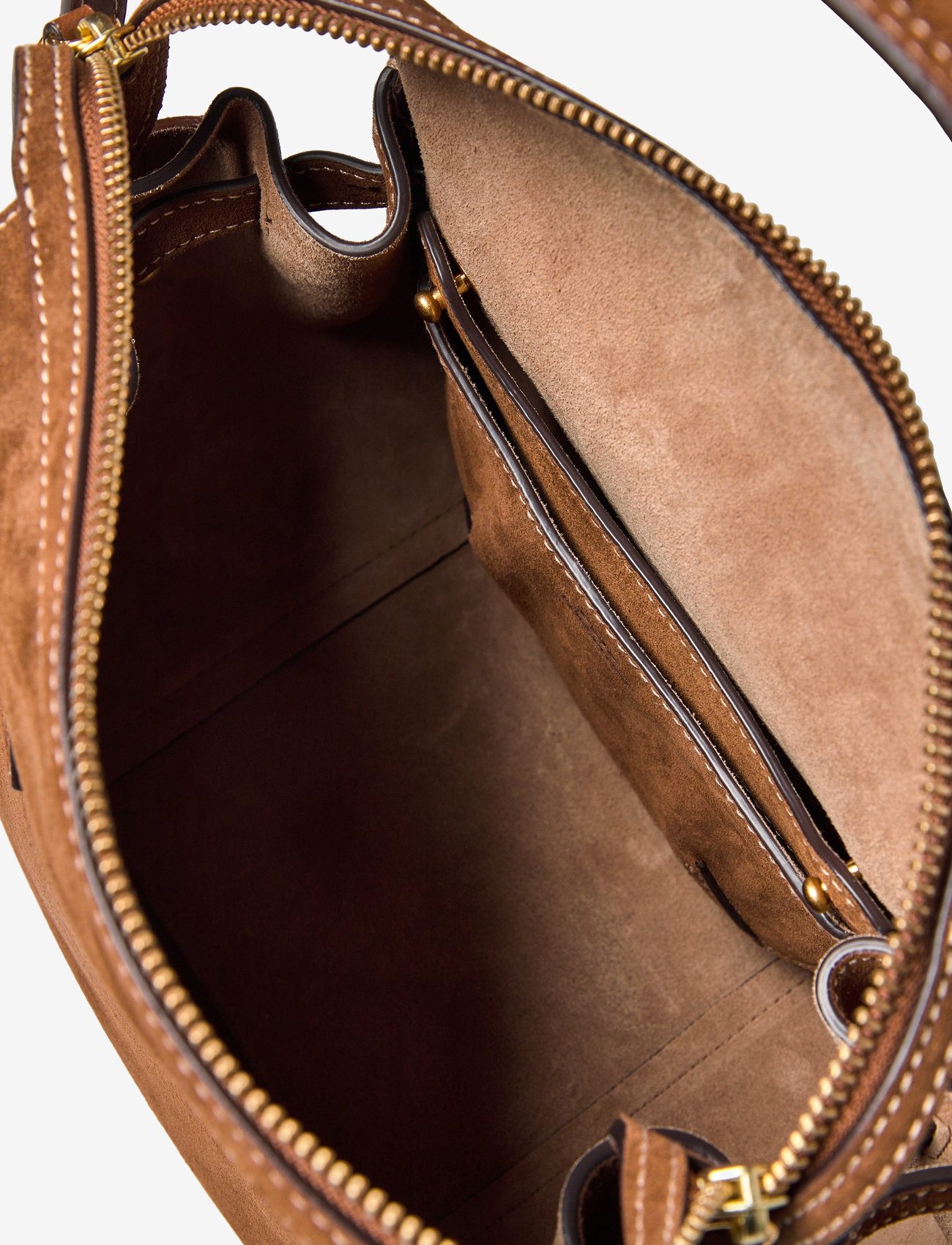 Polo Ralph Lauren - Polo ID Suede Mini Satchel - top handle tasker - cinnamon/cuoio - 4