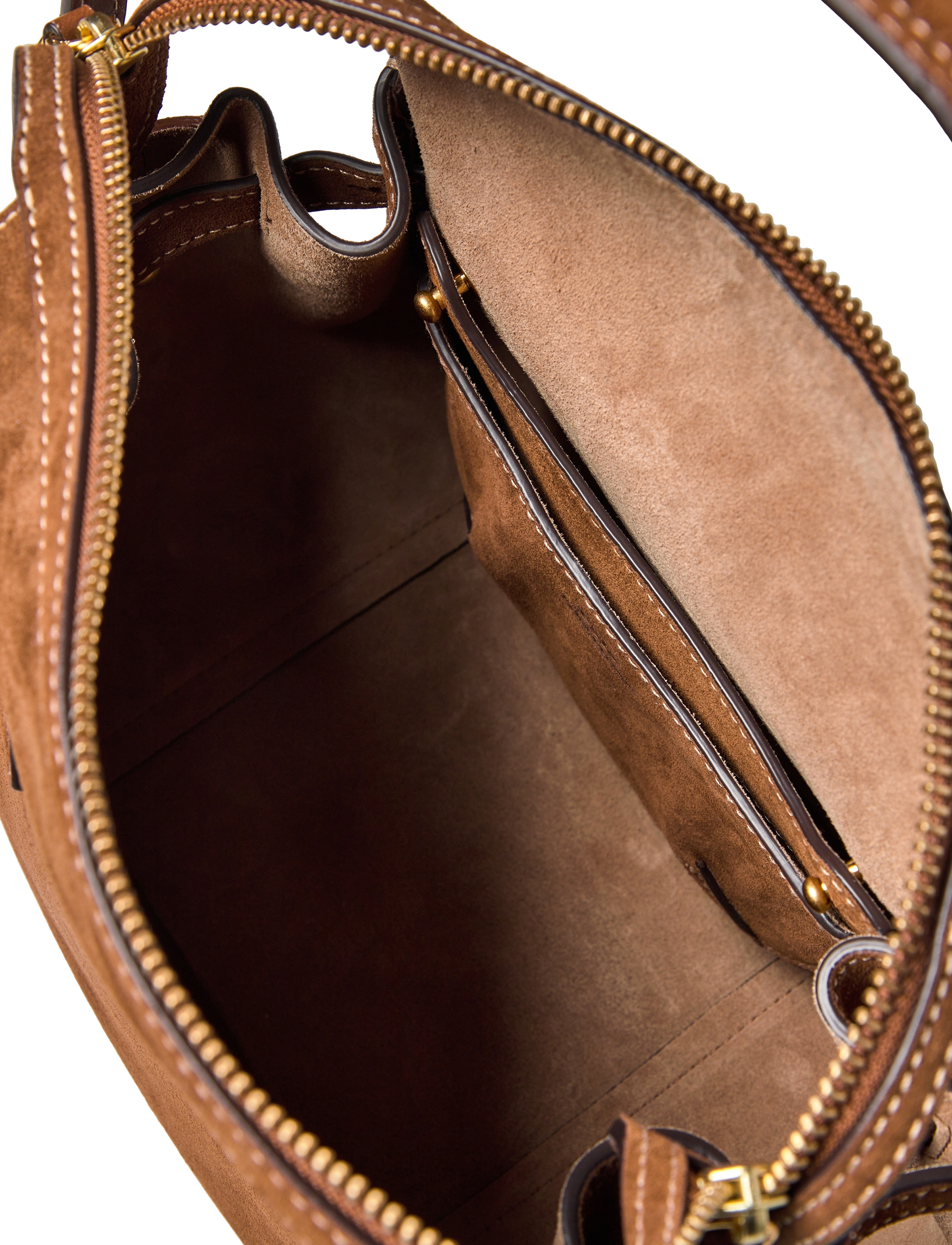 Polo Ralph Lauren - SUEDE/LEATHER-P ID SM STH-STL-SMA - sacs a main - cinnamon/cuoio - 4