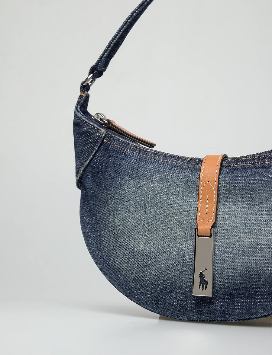 Polo Ralph Lauren - DENIM/LEATHER-P ID MN SHDR-SBA-SMA - medium wash - 4