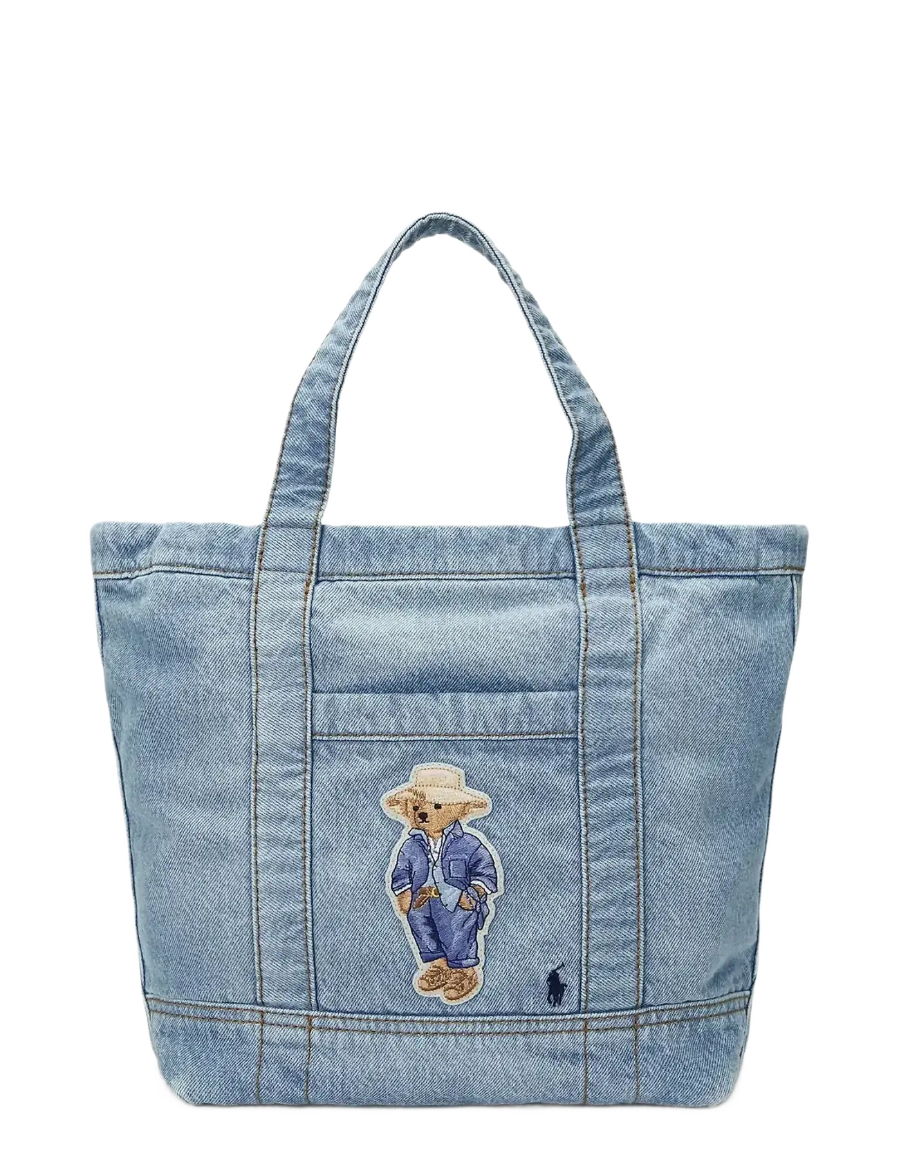 Polo Ralph Lauren - DNM TRVLR BEAR-PP TOTE-TTE-MED - washed denim - 1