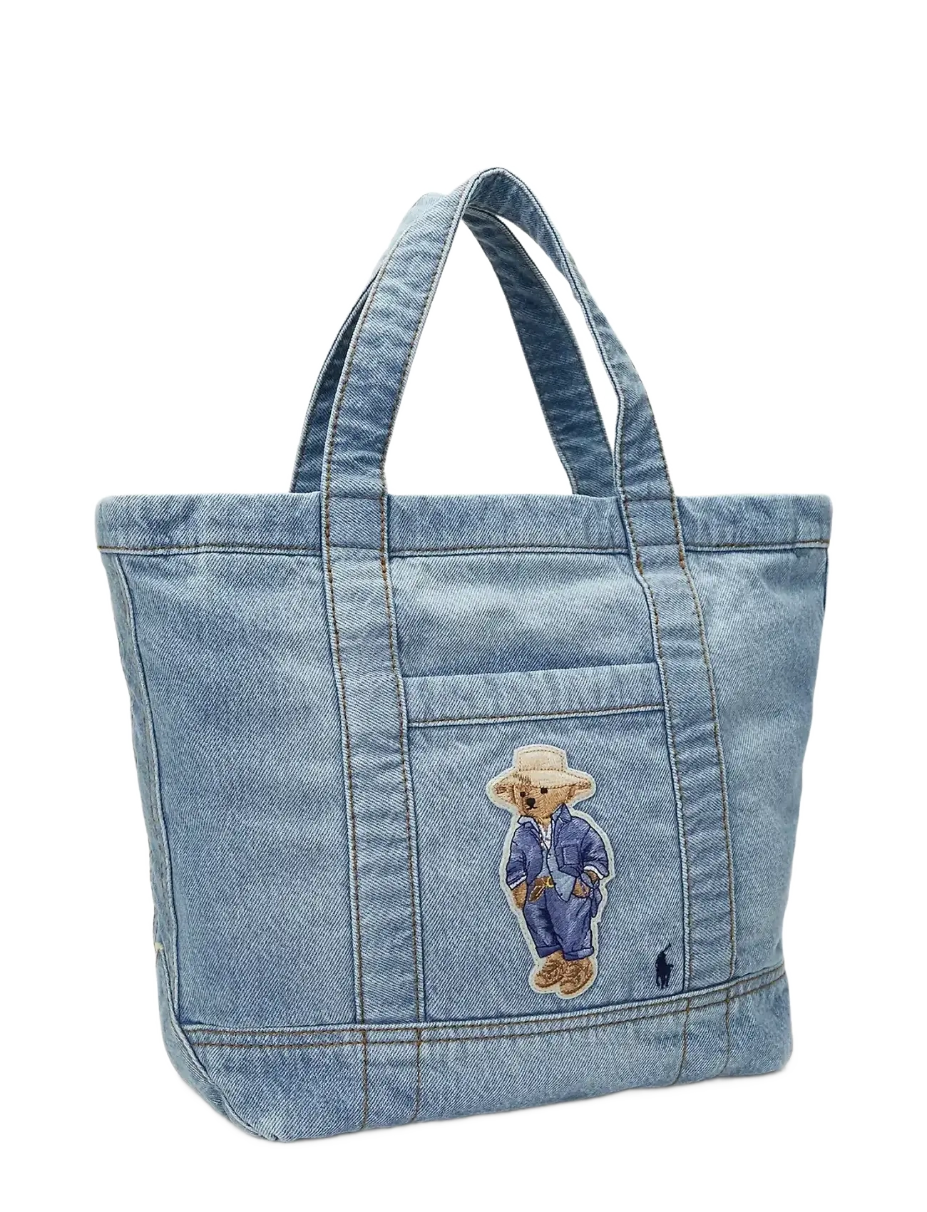 Polo Ralph Lauren - DNM TRVLR BEAR-PP TOTE-TTE-MED - washed denim - 3