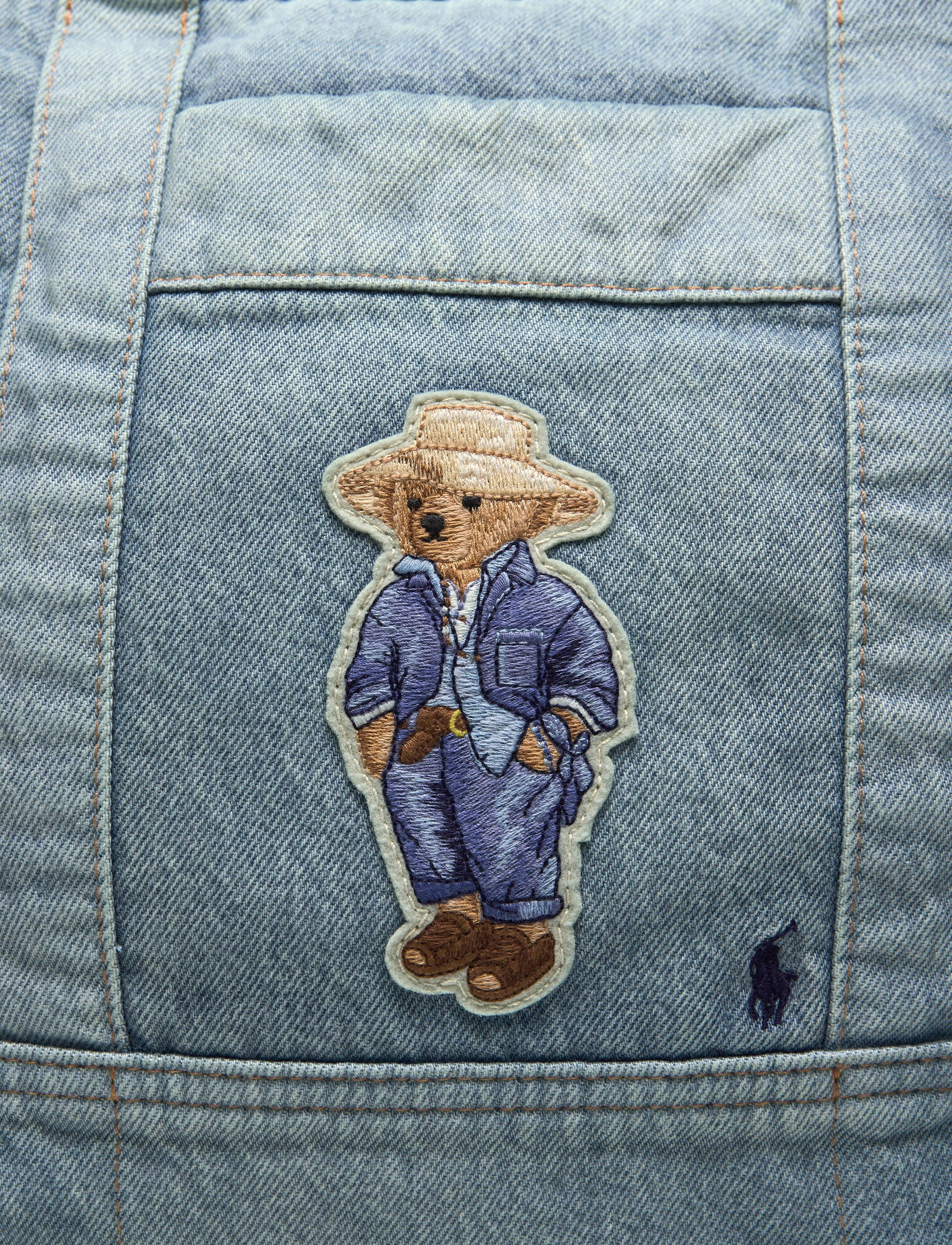 Polo Ralph Lauren - DNM TRVLR BEAR-PP TOTE-TTE-MED - washed denim - 4