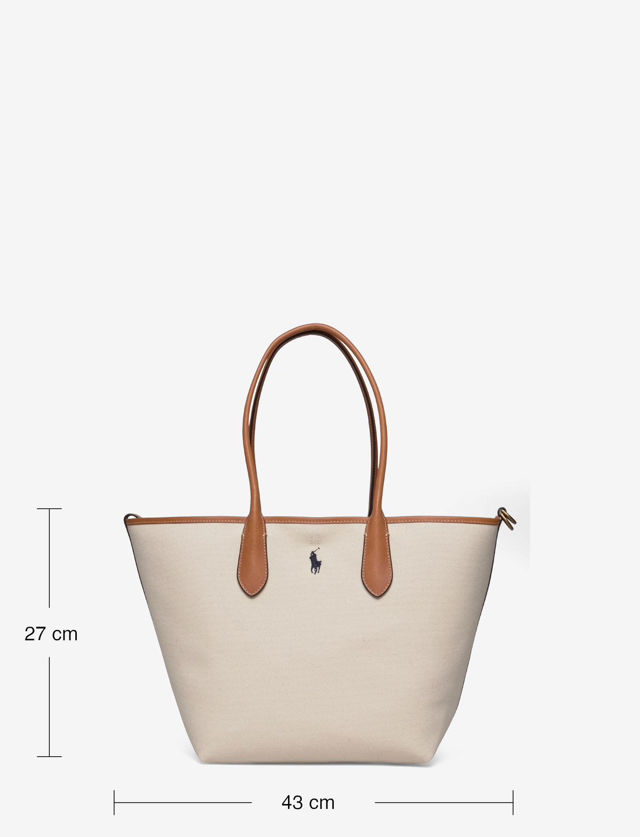 Polo Ralph Lauren - Bellport Canvas Medium Tote - tote bags - natural/navy - 3
