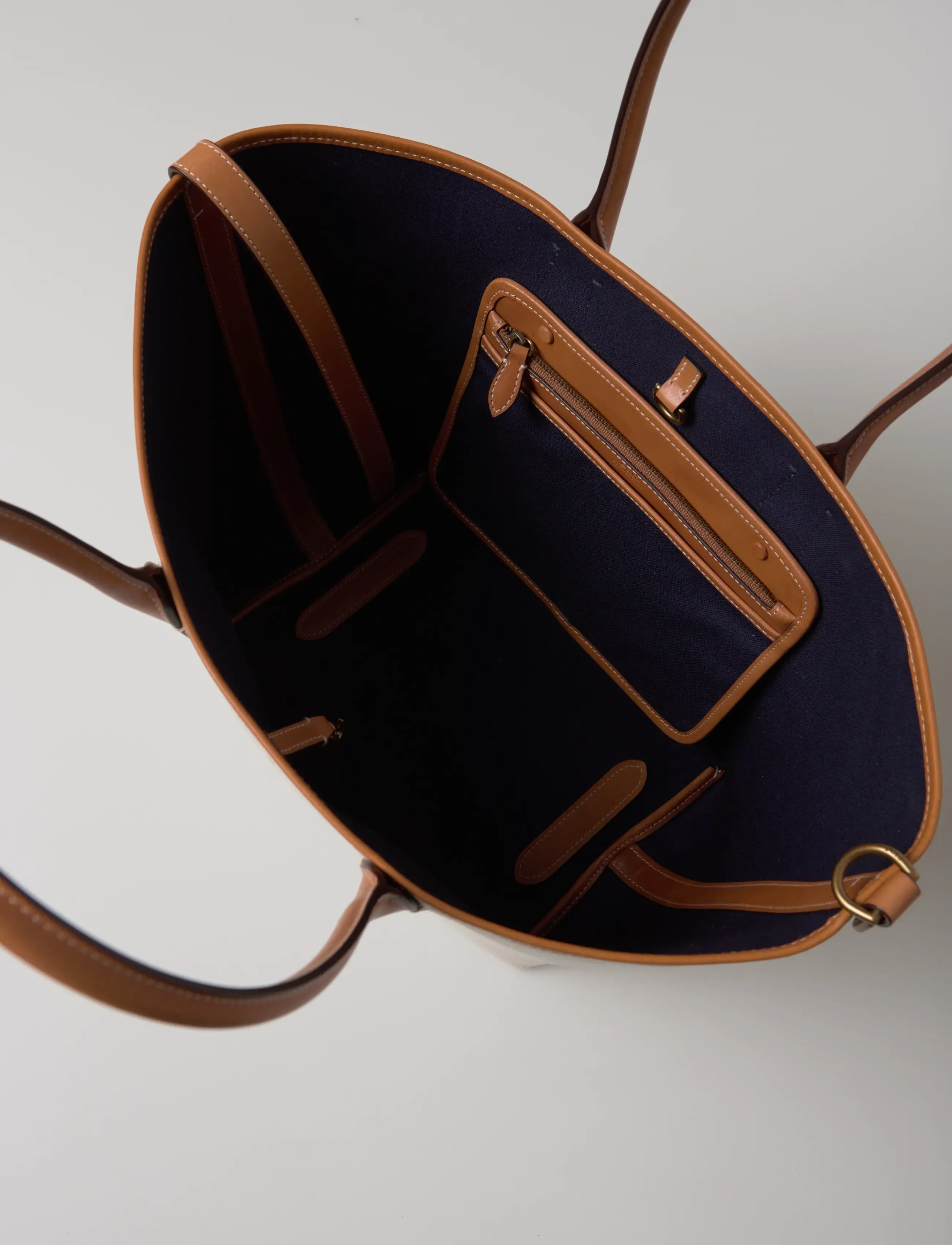 Polo Ralph Lauren - Bellport Canvas Medium Tote - natural/navy - 5