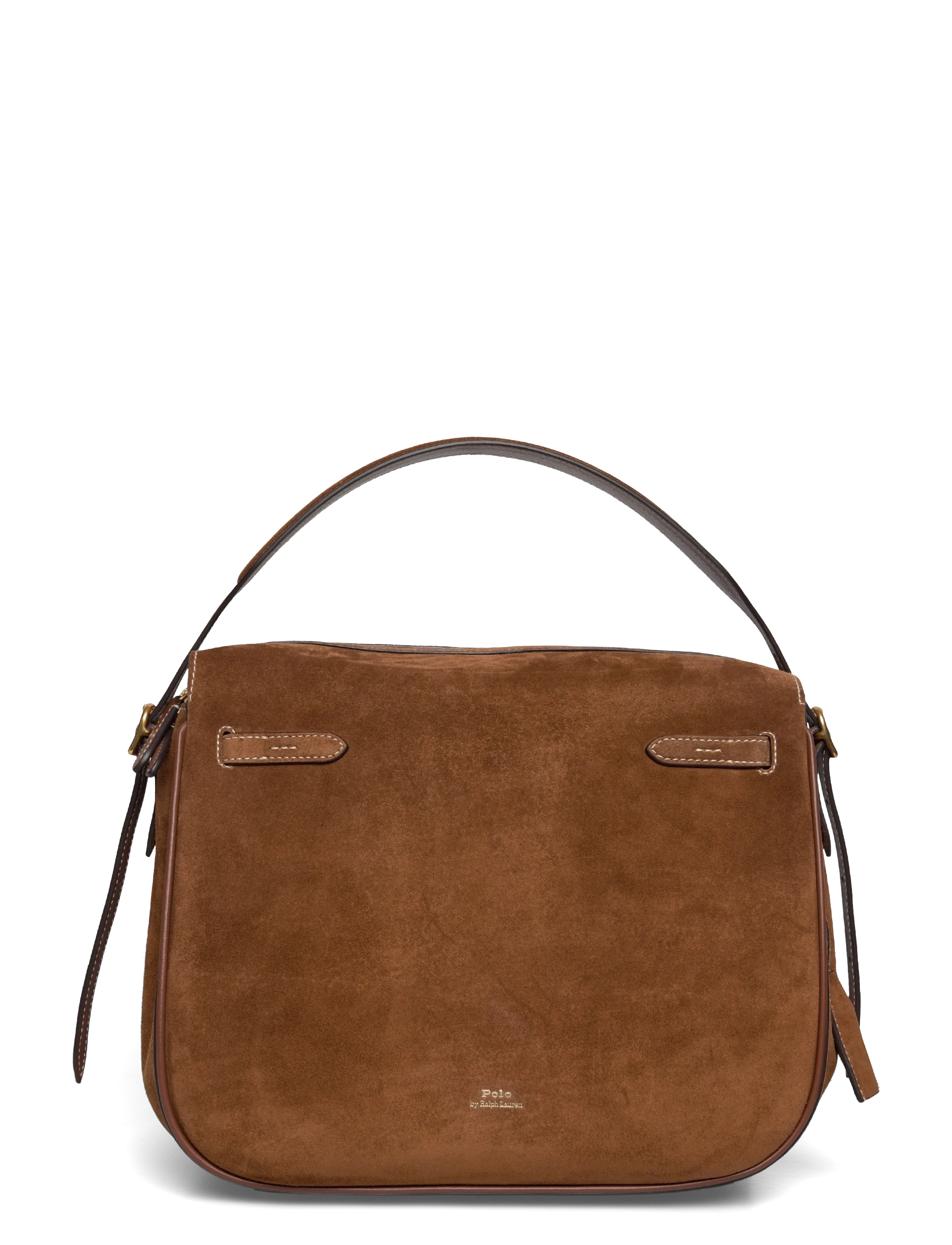 Polo Ralph Lauren Suede/Leather-P Id Sth-Stl-Lrg, One Size, Designer, Braun - Top Handle Bags, Frauen
