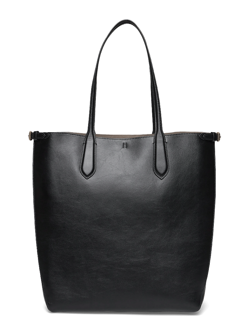 Polo Ralph Lauren - Bellport Leather North-South Tote - tote bags - black - 1