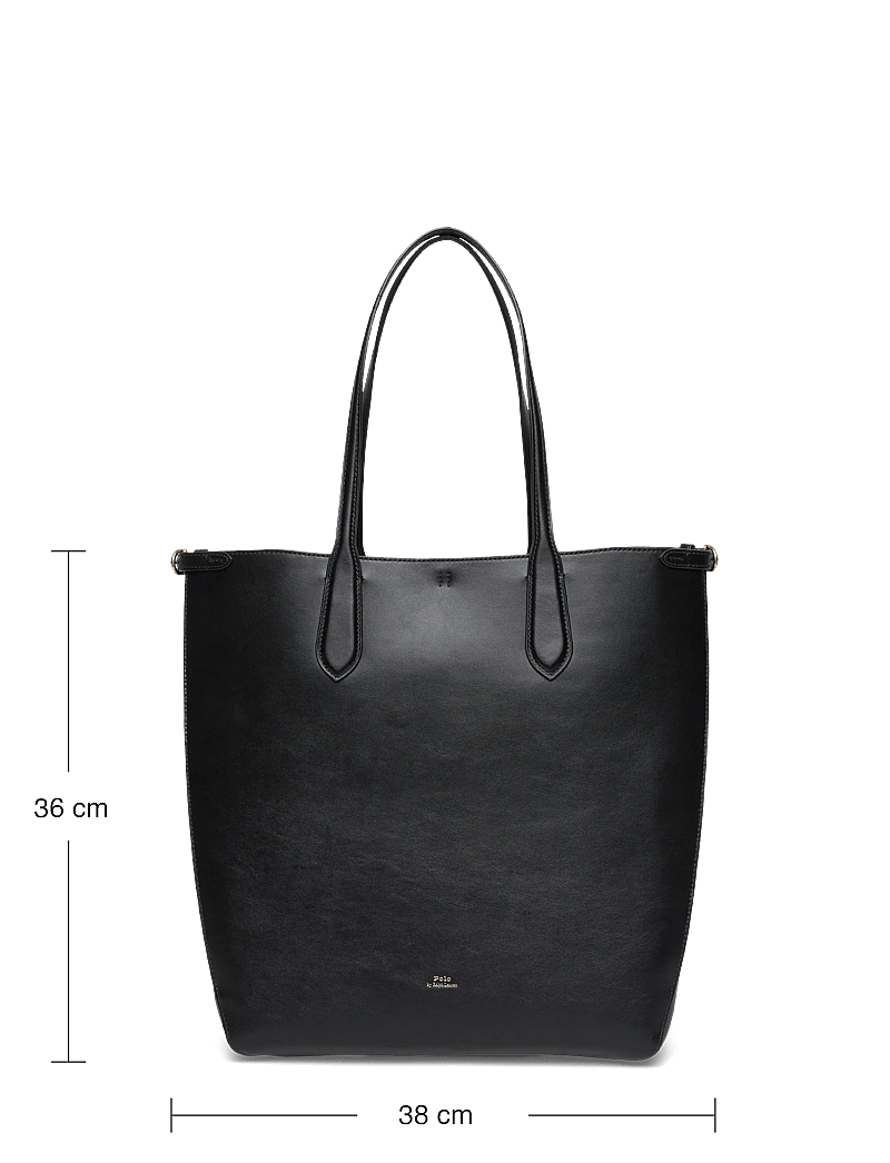 Polo Ralph Lauren - Bellport Leather North-South Tote - tote bags - black - 3